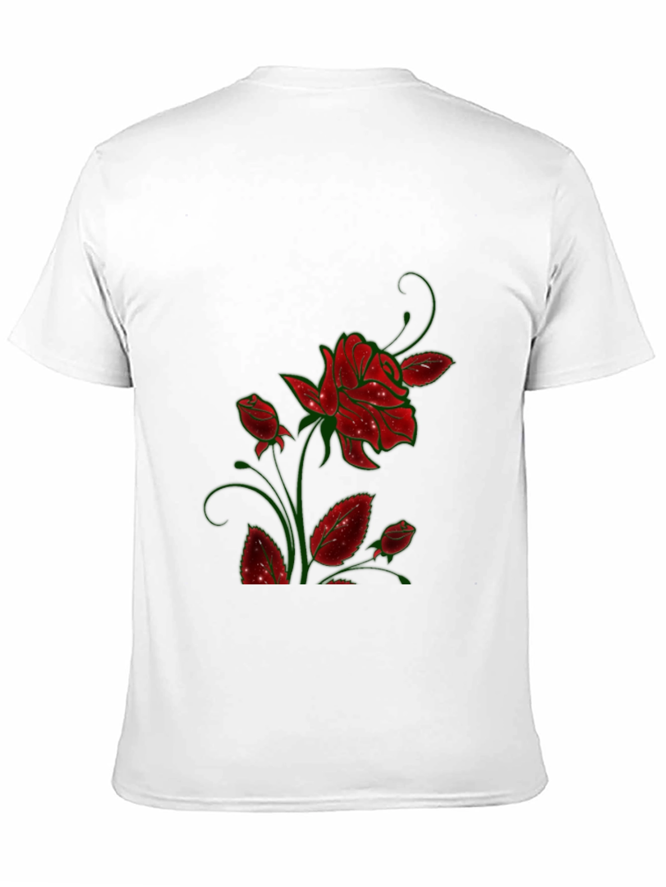 Black Rose Graphic Print Black T-Shirt view 11