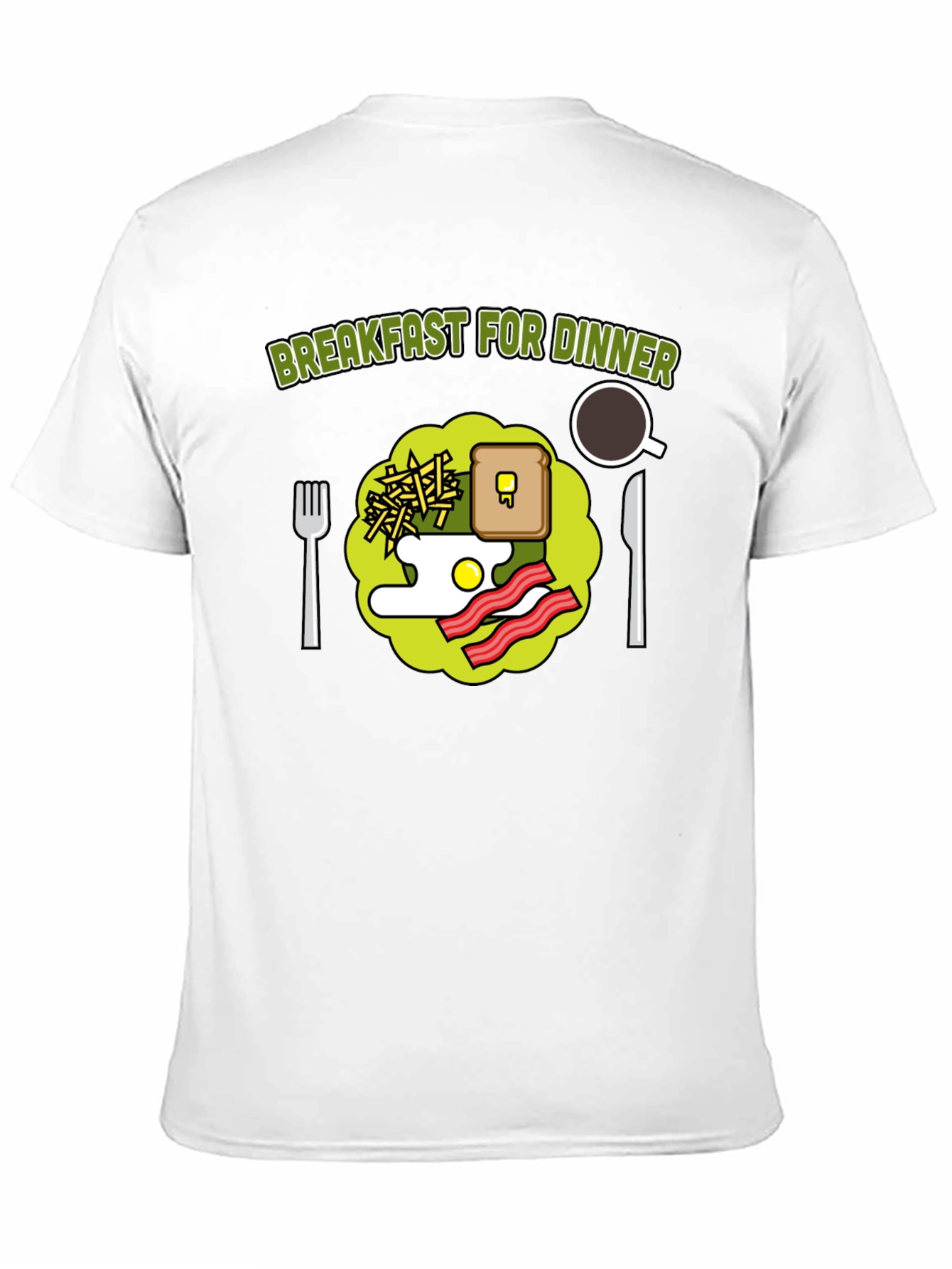 Black Breakfast for Dinner Graphic Tee view 11