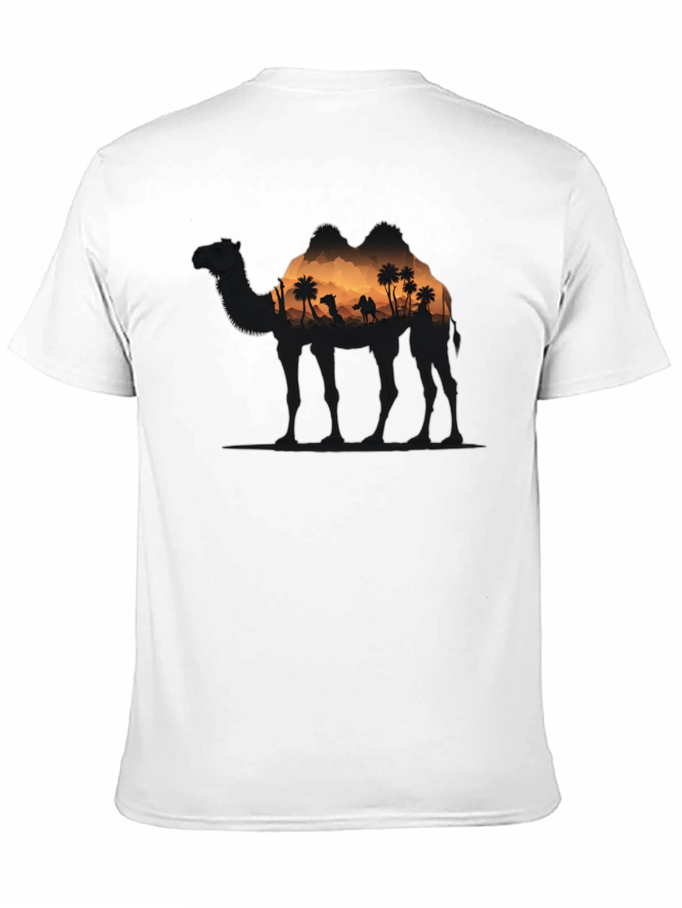 Black Camel Desert Silhouette Graphic T-Shirt view 11