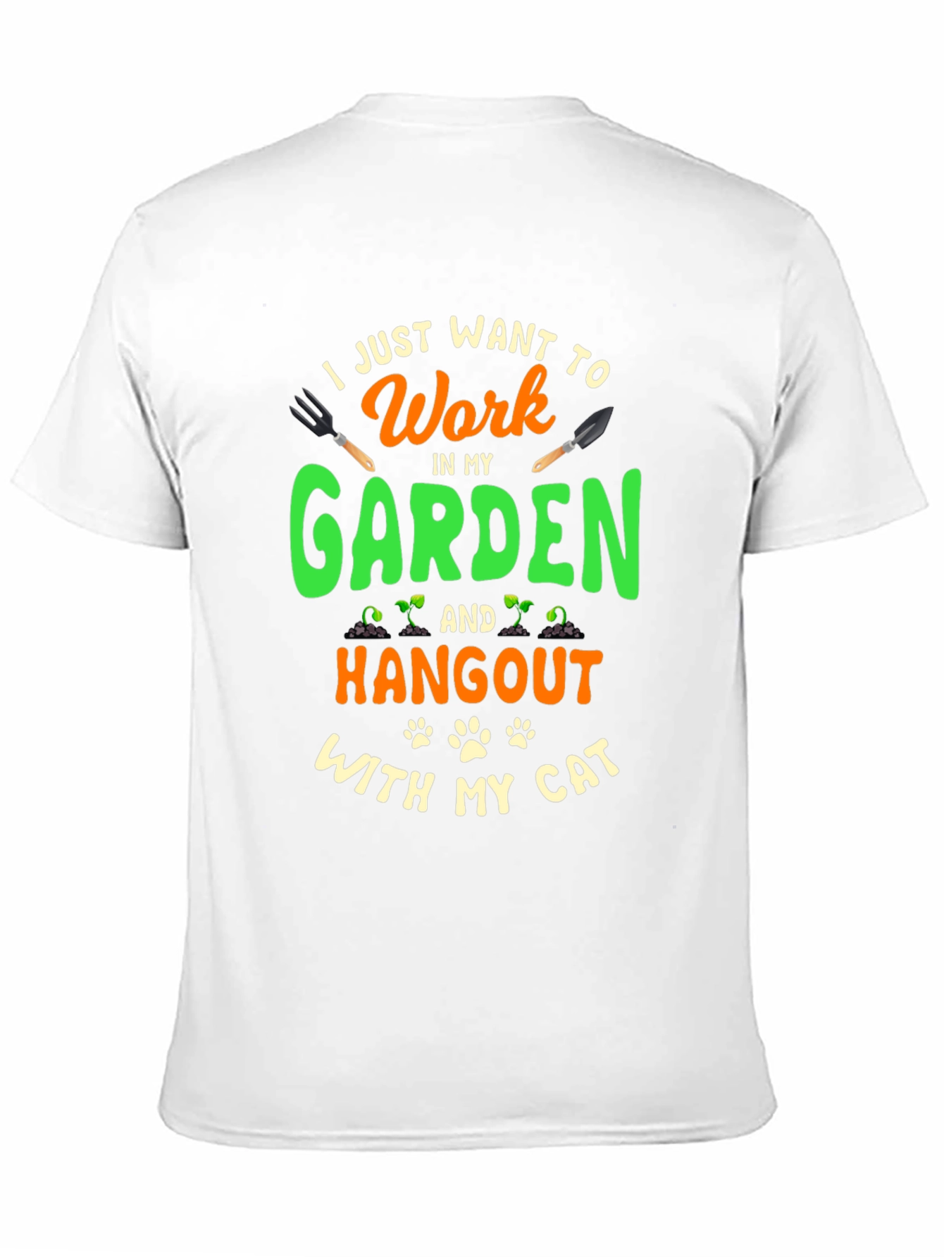 Black I Just Want To Work In My Garden T-Shirt view 11