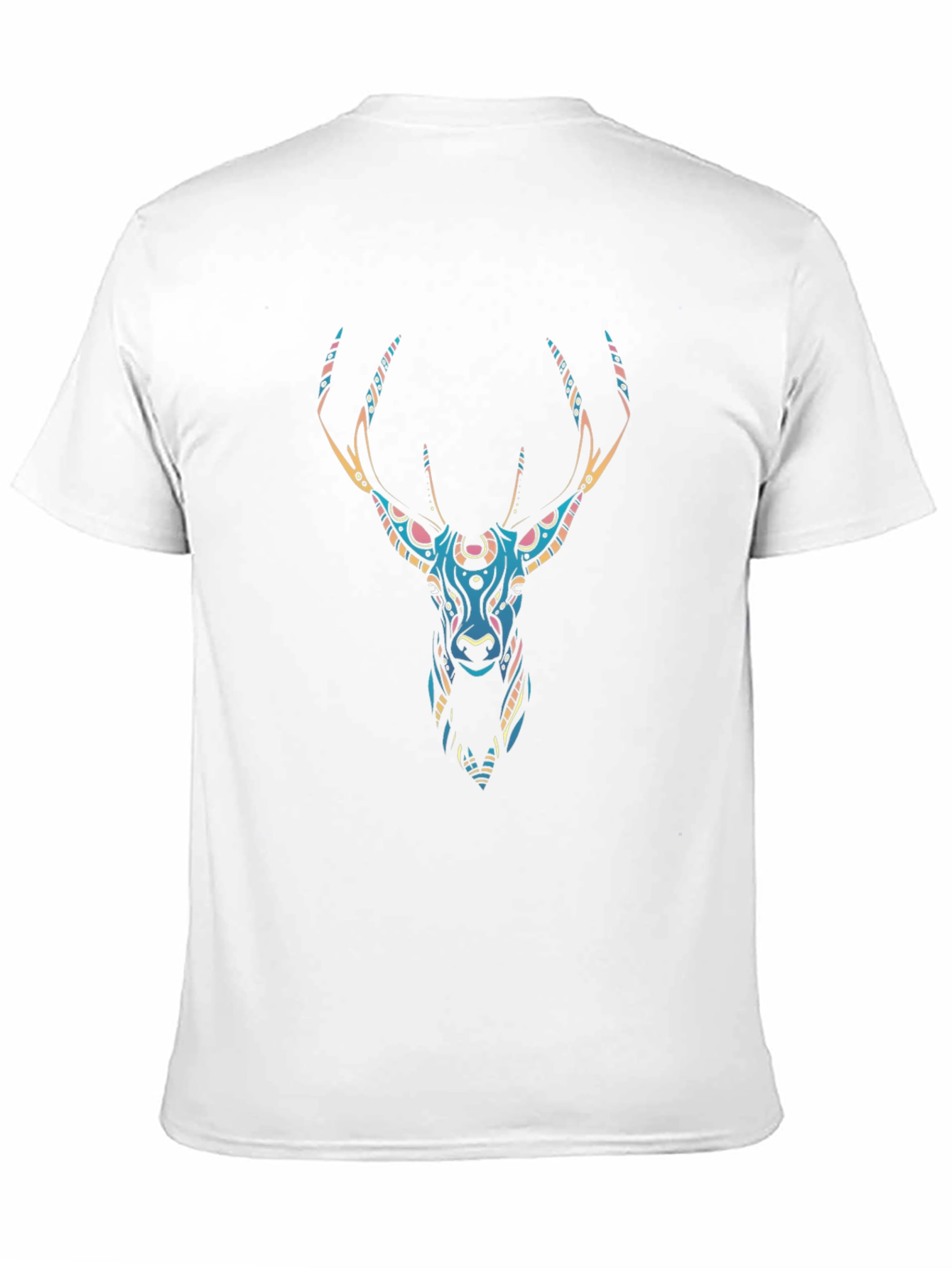 Black Stylish Deer Graphic Black T-Shirt view 11