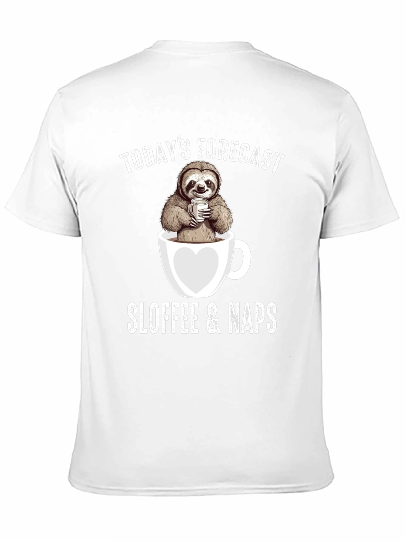 Black Sloth Coffee Nap Forecast T-Shirt view 11
