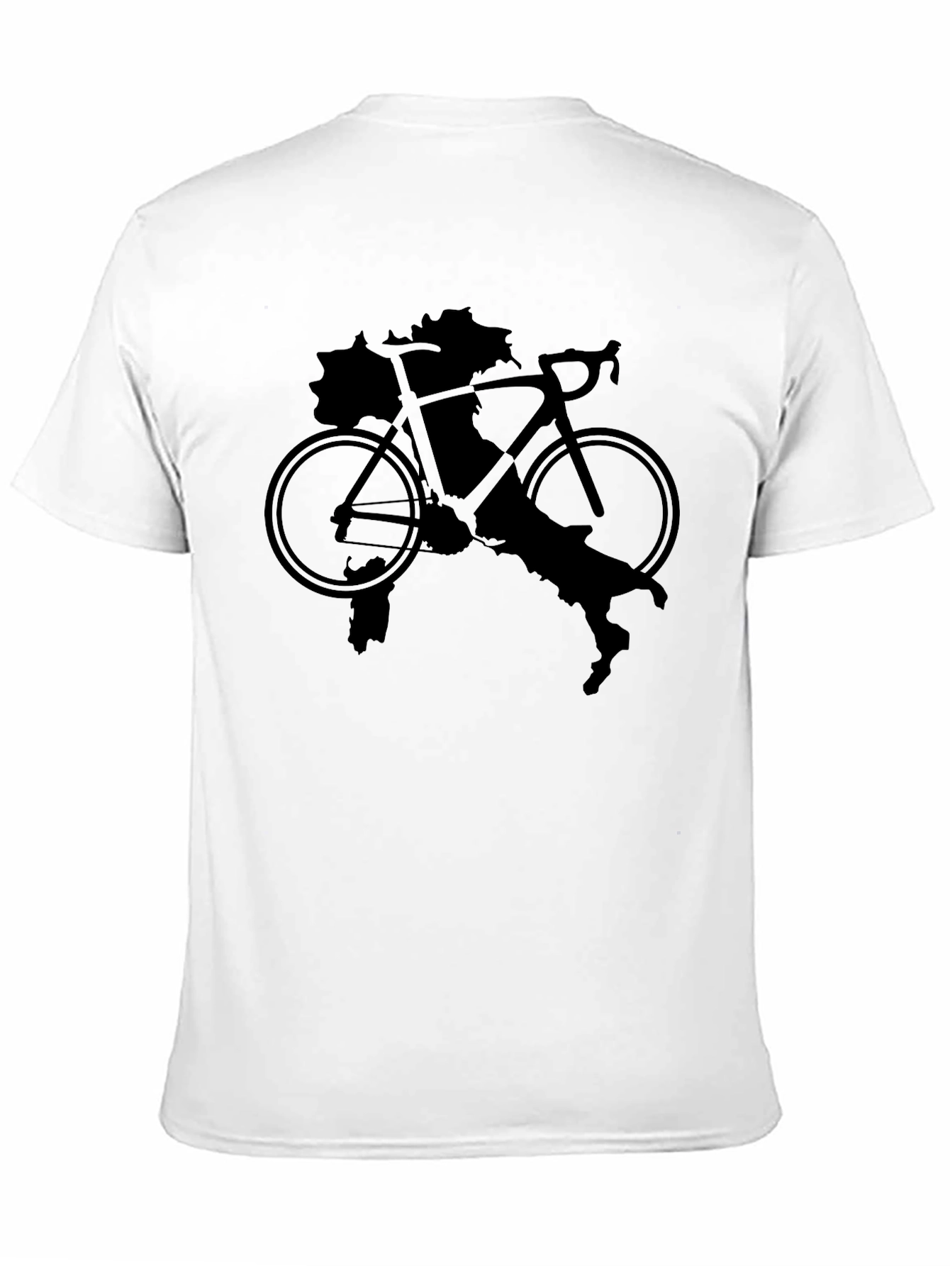 Black Italy Bike Silhouette T-Shirt view 11