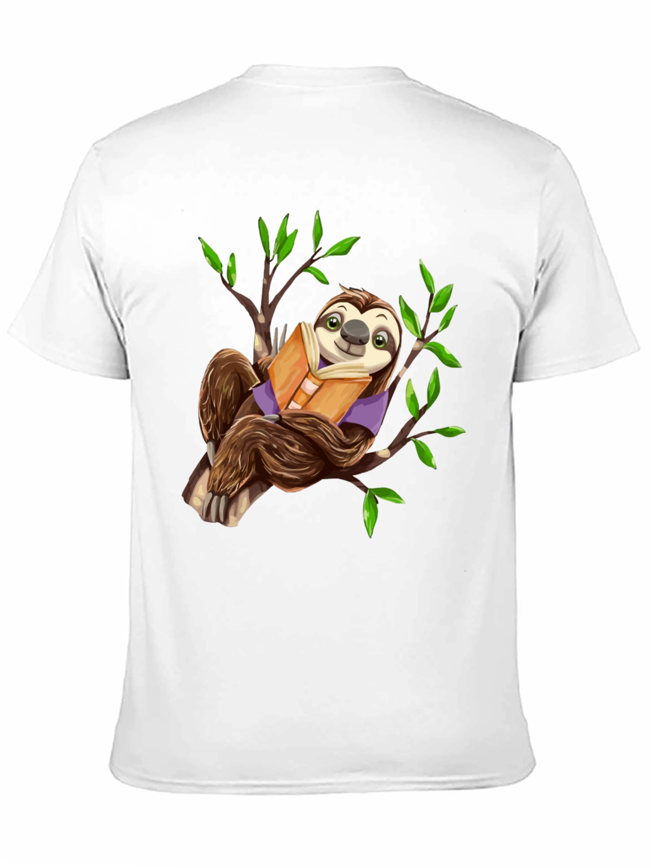 Sloth Reading Book T-Shirt - Cute & Comfy! - 11