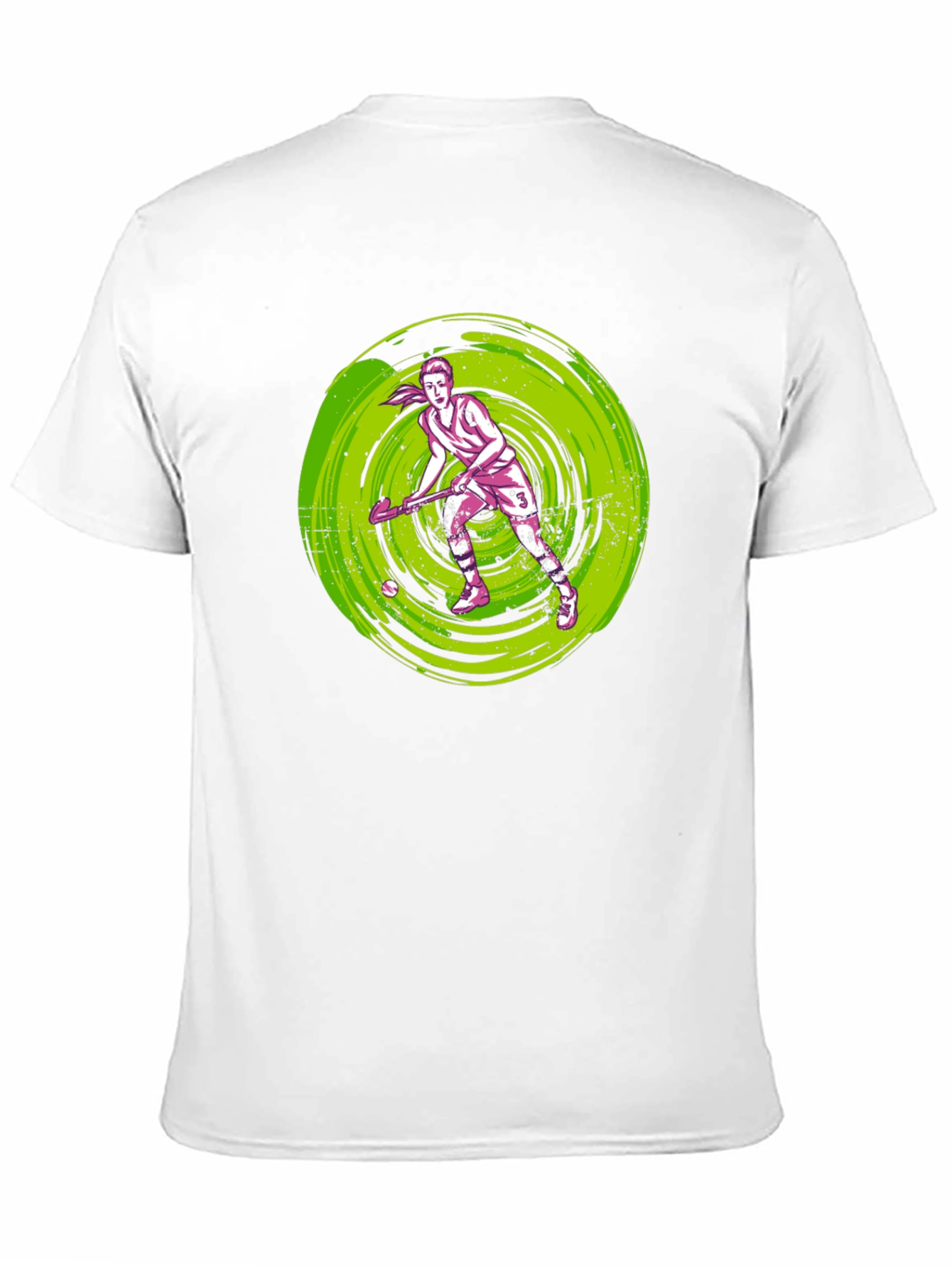 Black Field Hockey Player Graphic T-Shirt view 11