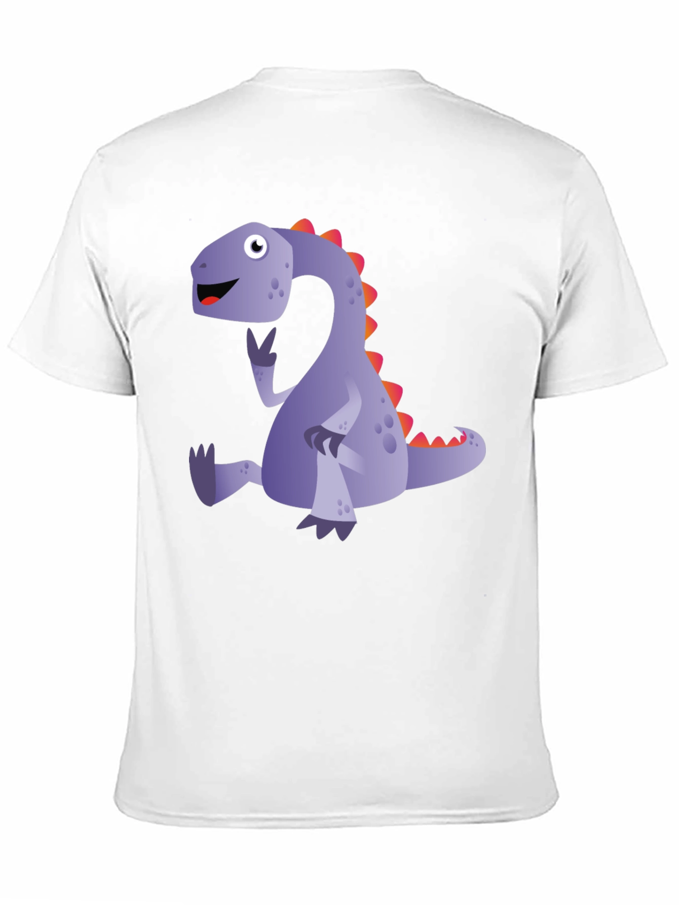 Black Cartoon Dinosaur T-Shirt - Black view 11