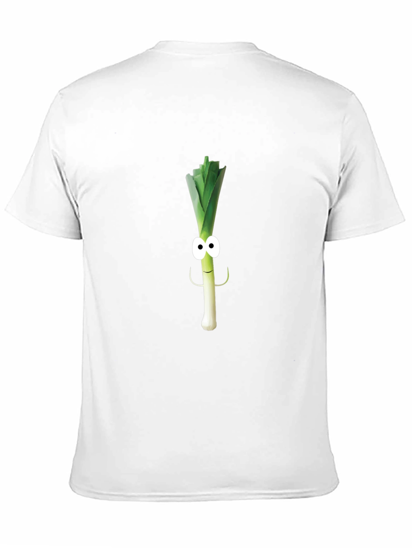 Black Funny Leek Character Black T-Shirt view 11