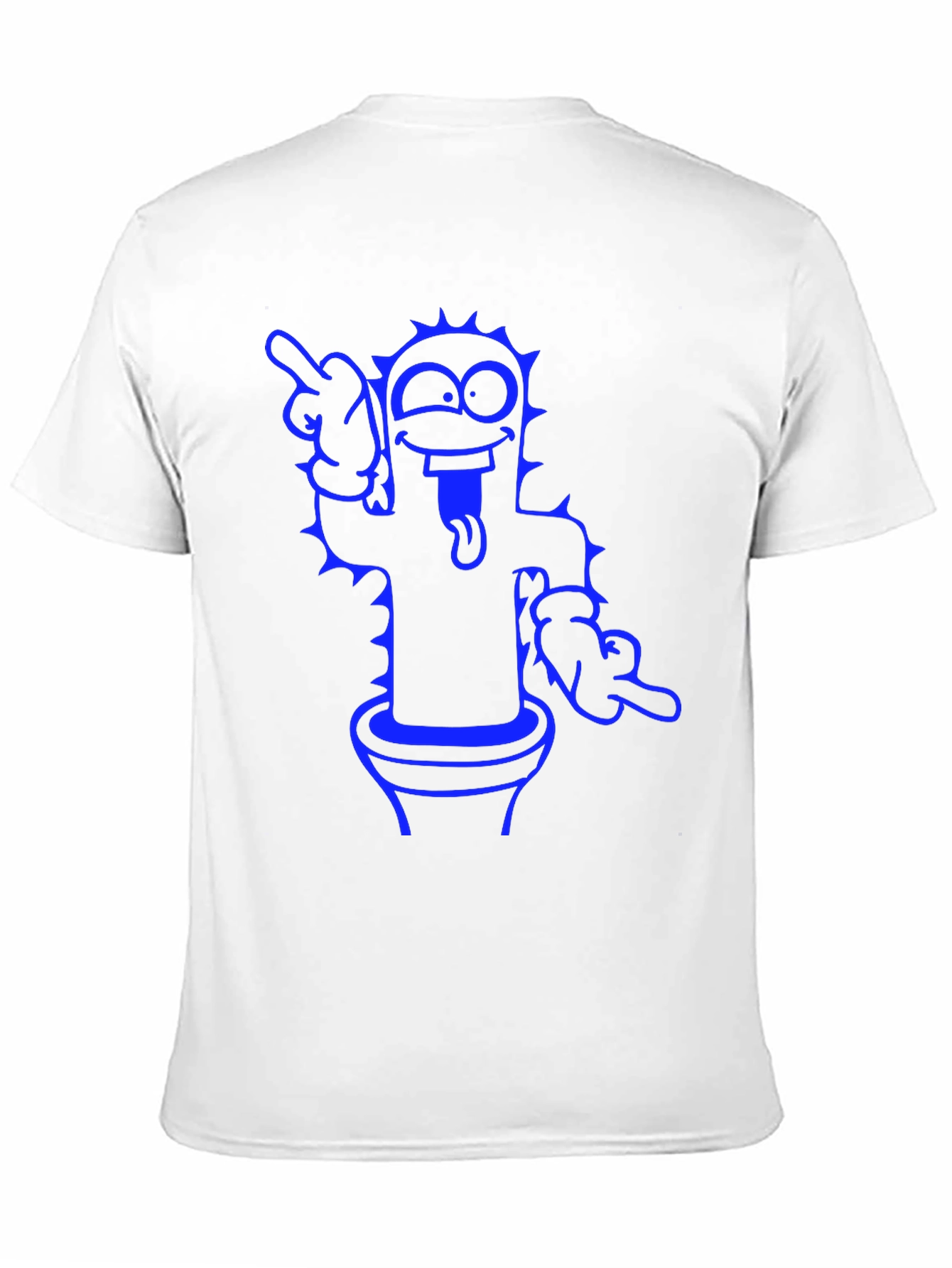 Black Cactus Cartoon Graphic T-Shirt - Black view 11