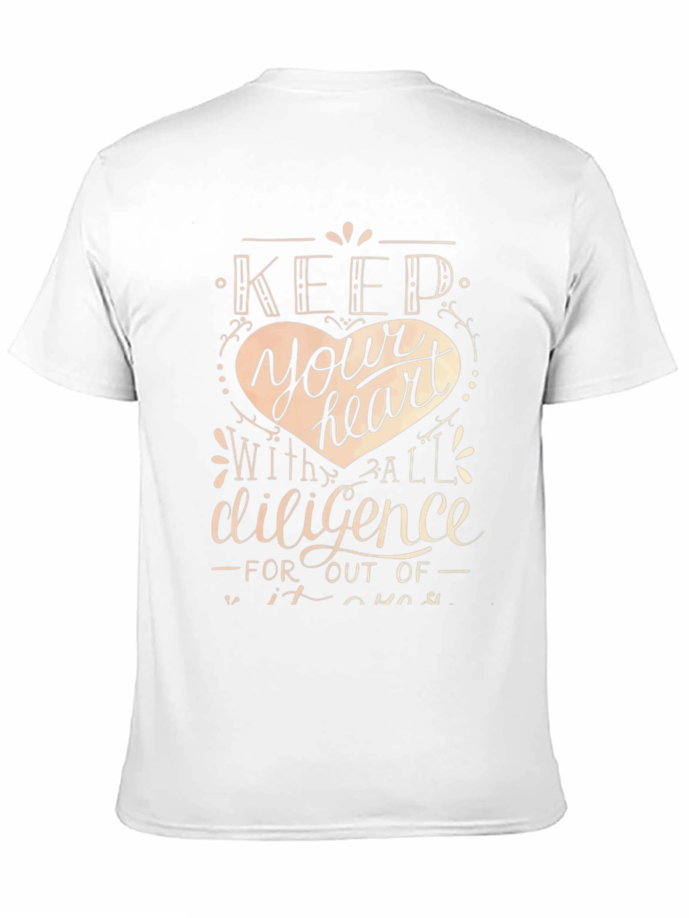 Black Keep Your Heart T-Shirt - Inspirational Design view 11