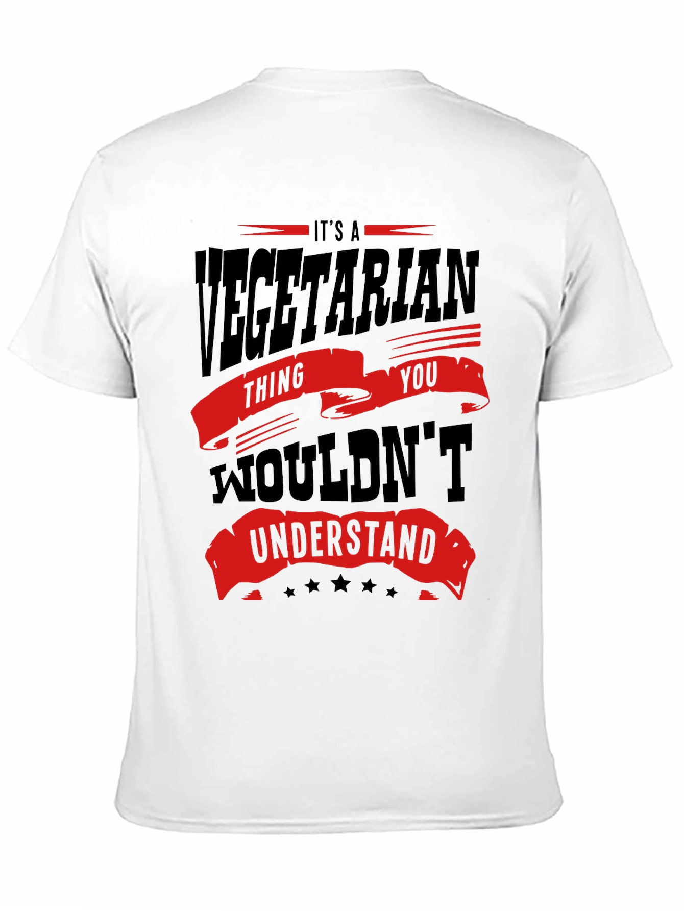 Black Vegetarian Thing T-Shirt view 11