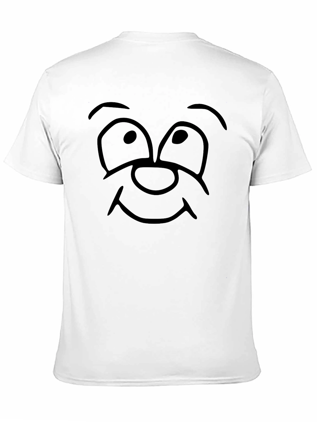 Black Cartoon Face Graphic Black T-Shirt view 11