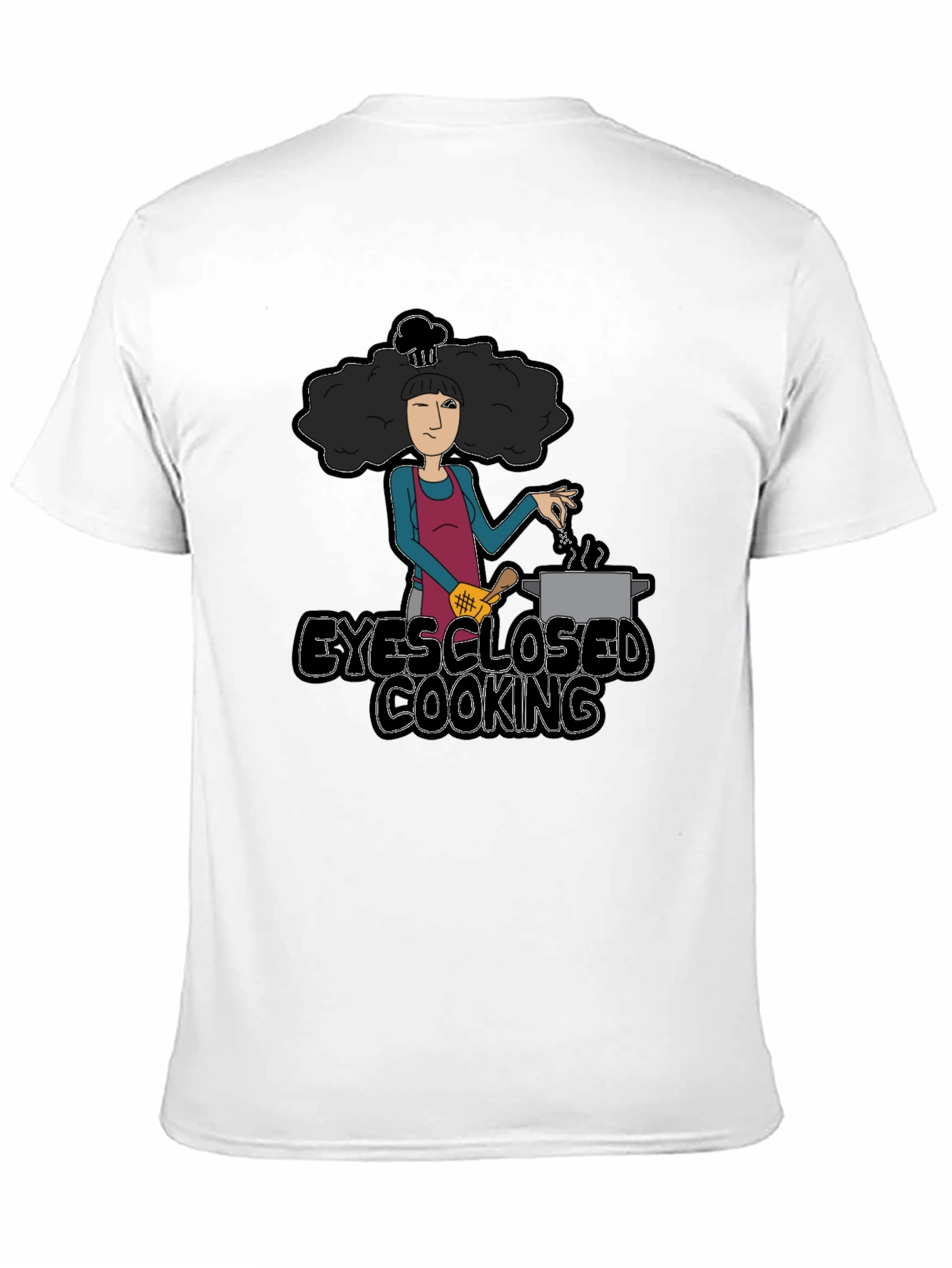 Black Eyes Closed Cooking Graphic T-Shirt view 11