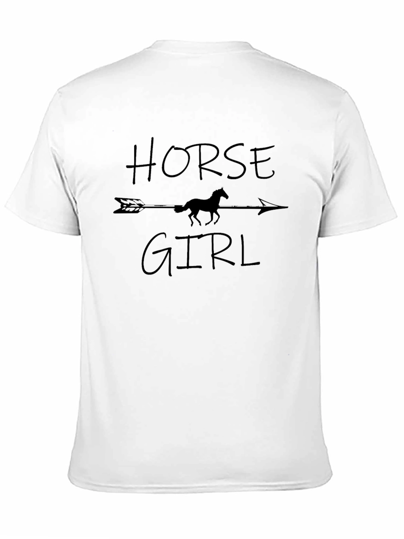 Black Horse Girl Graphic T-Shirt - Black view 11