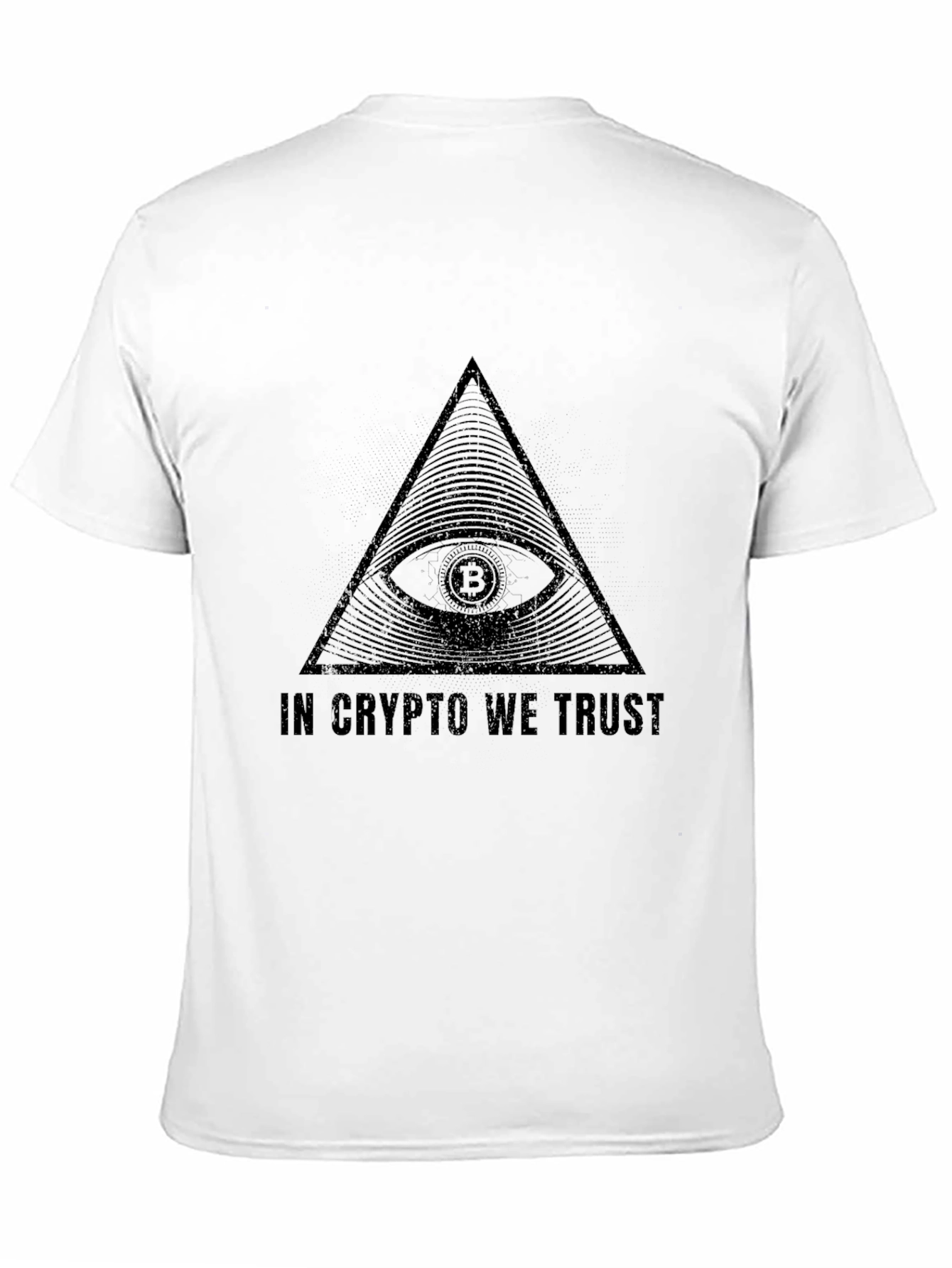 Black In Crypto We Trust T-Shirt, Bitcoin All Seeing Eye Tee view 11