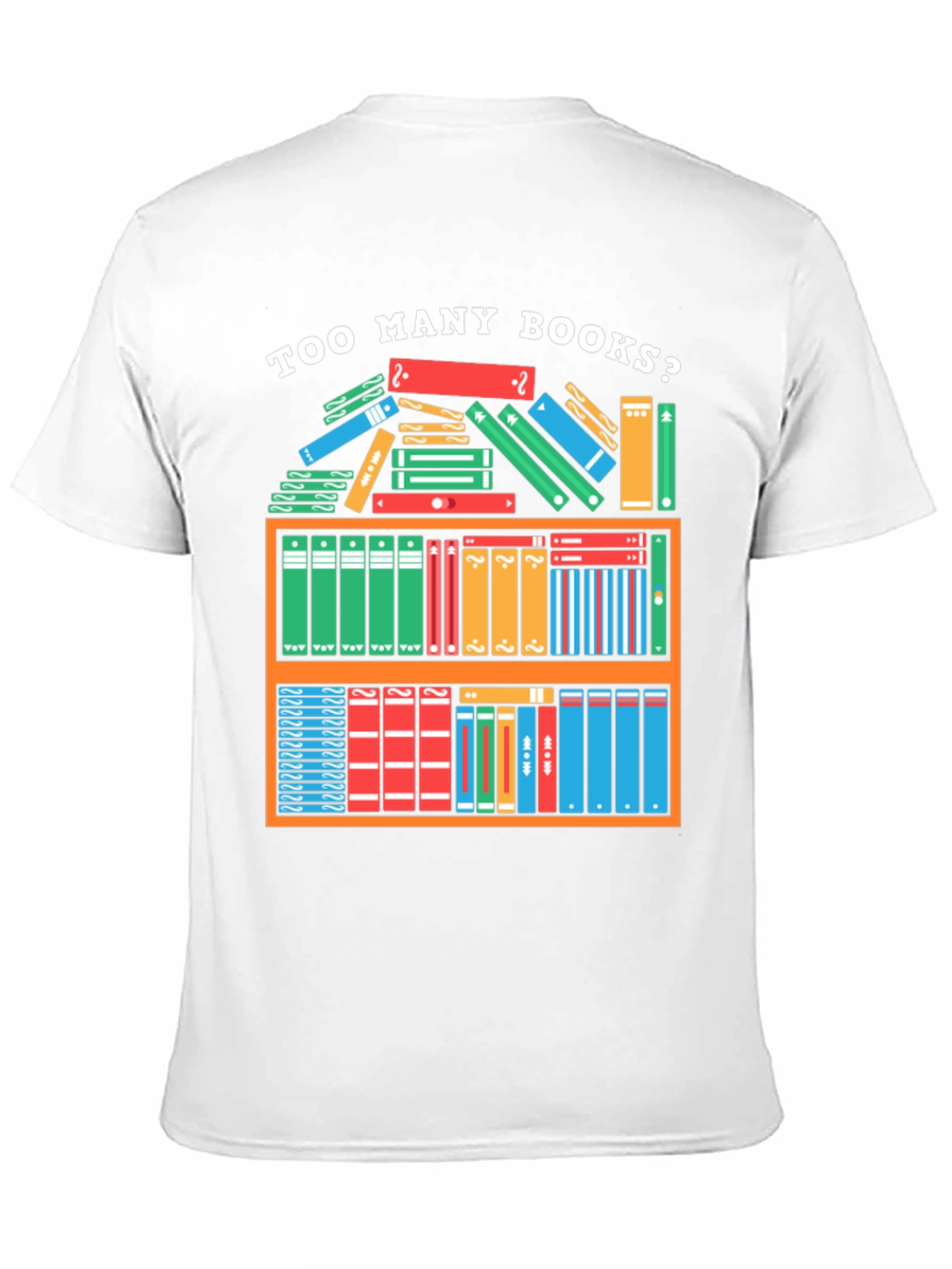 Black Too Many Books T-Shirt - Reader Gift view 11