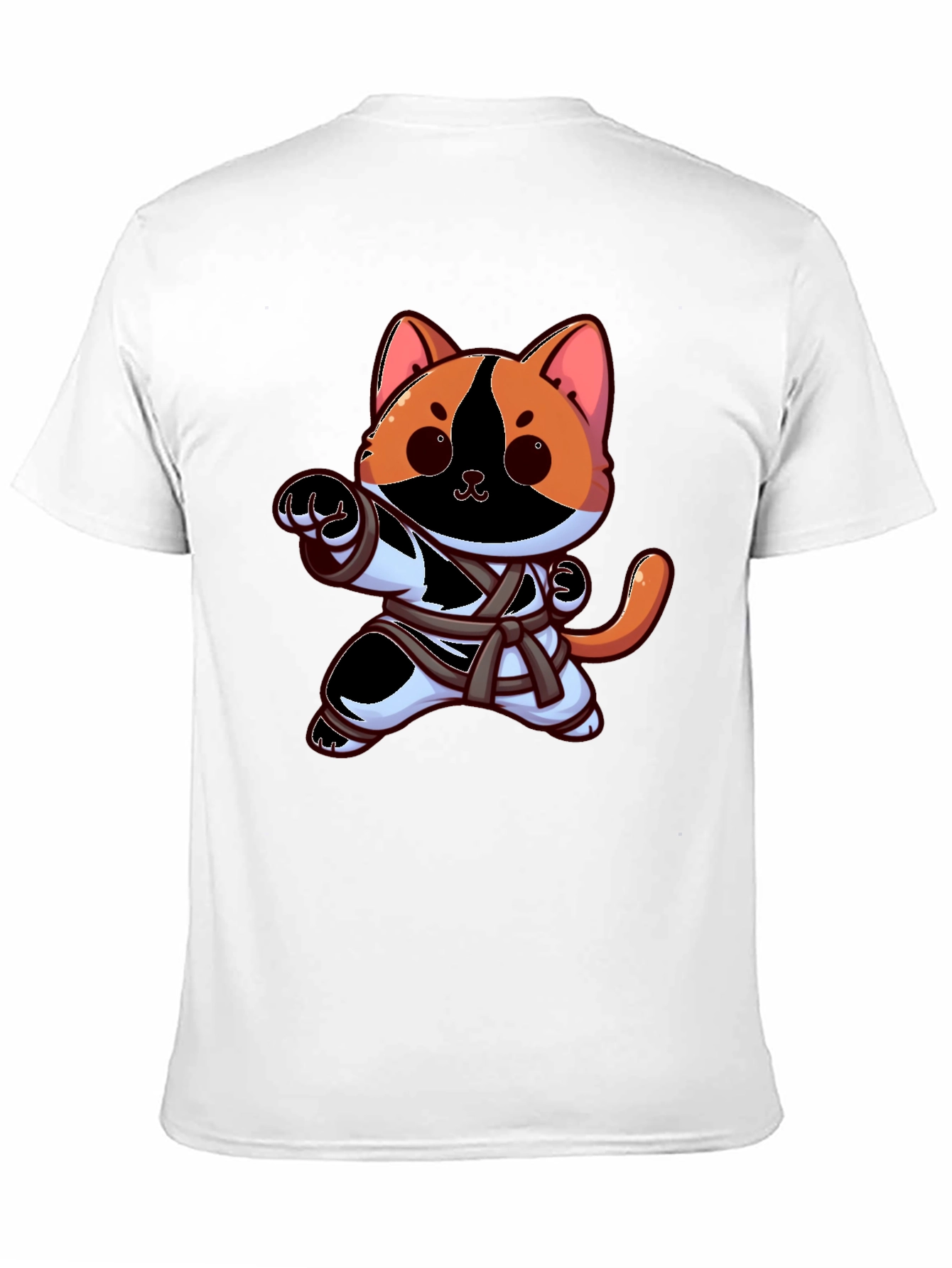 Black Karate Cat T-Shirt - Funny Martial Arts Kitten Tee view 11