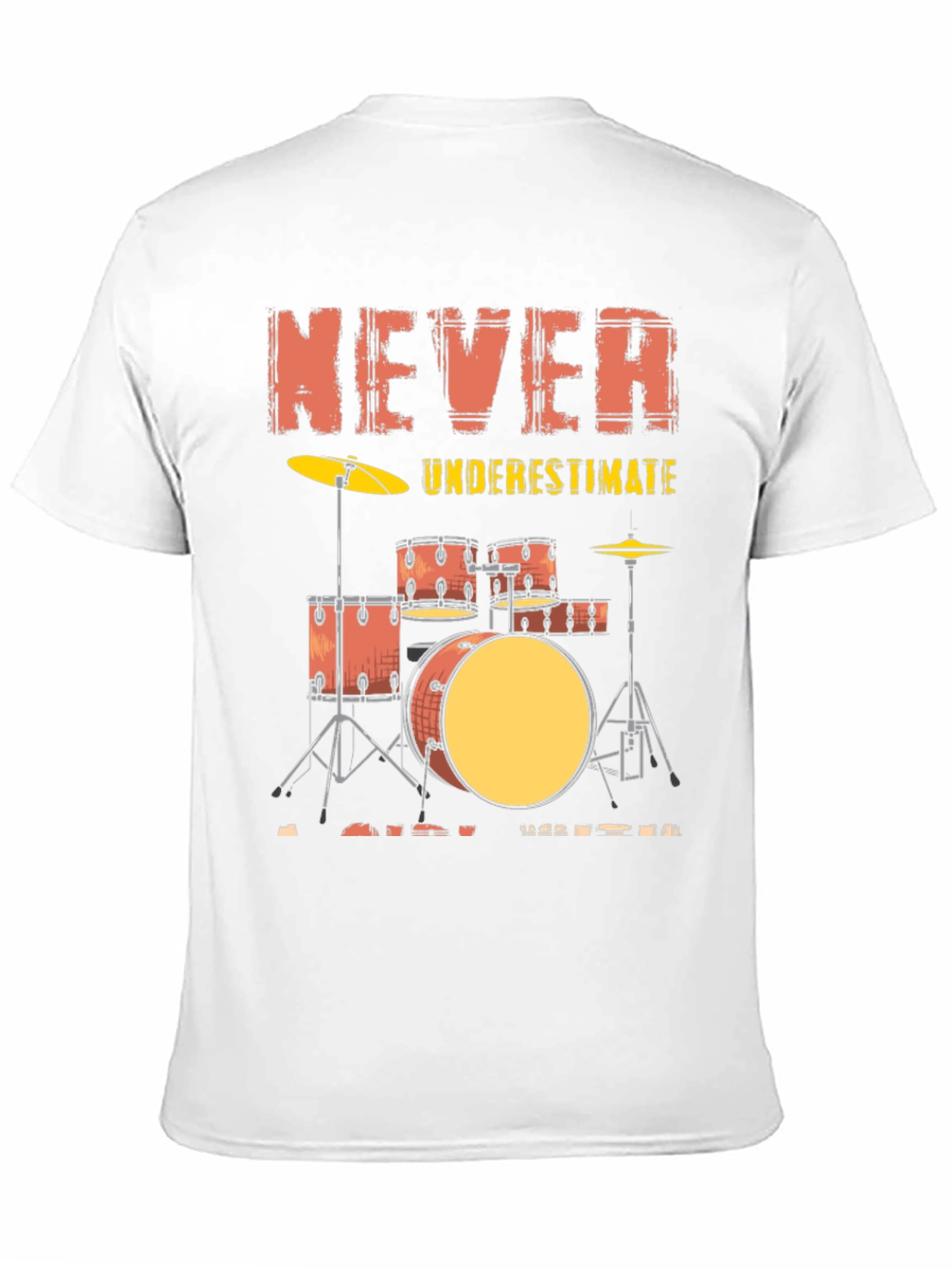 Black Never Underestimate a Drummer T-Shirt view 11