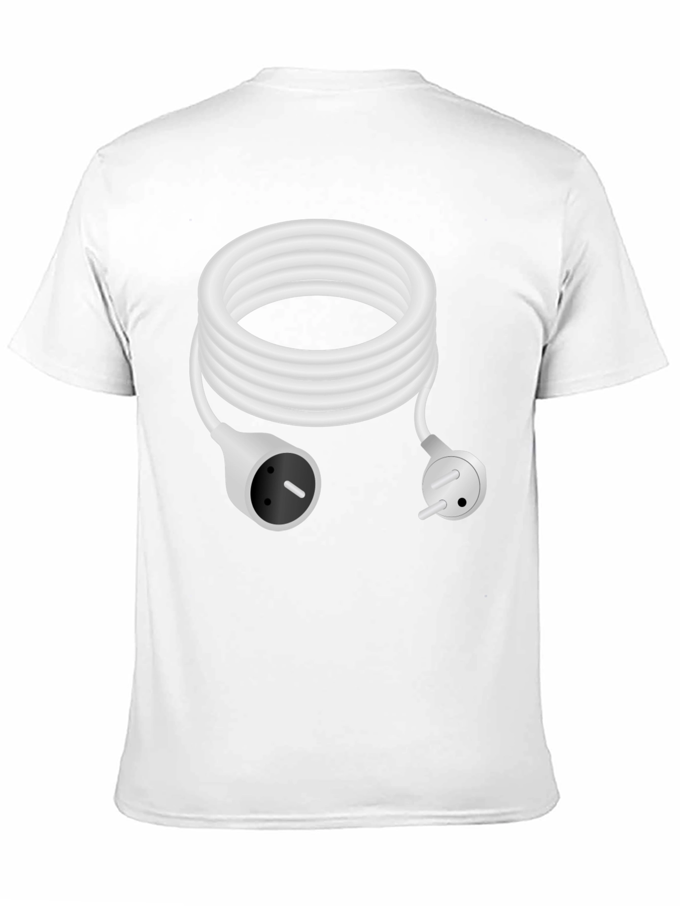 Black Plugged In Tee - White Cord Power T-Shirt view 11