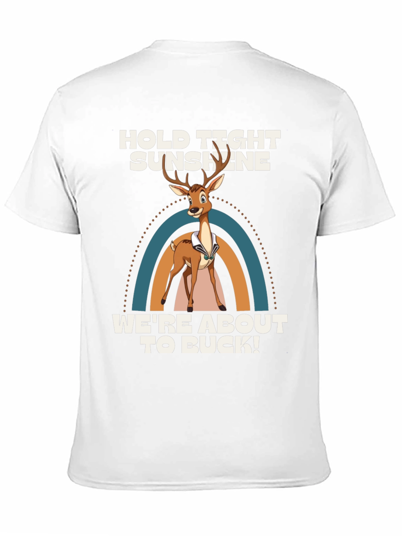 Black Hold Tight Sunshine Deer Graphic T-Shirt view 11