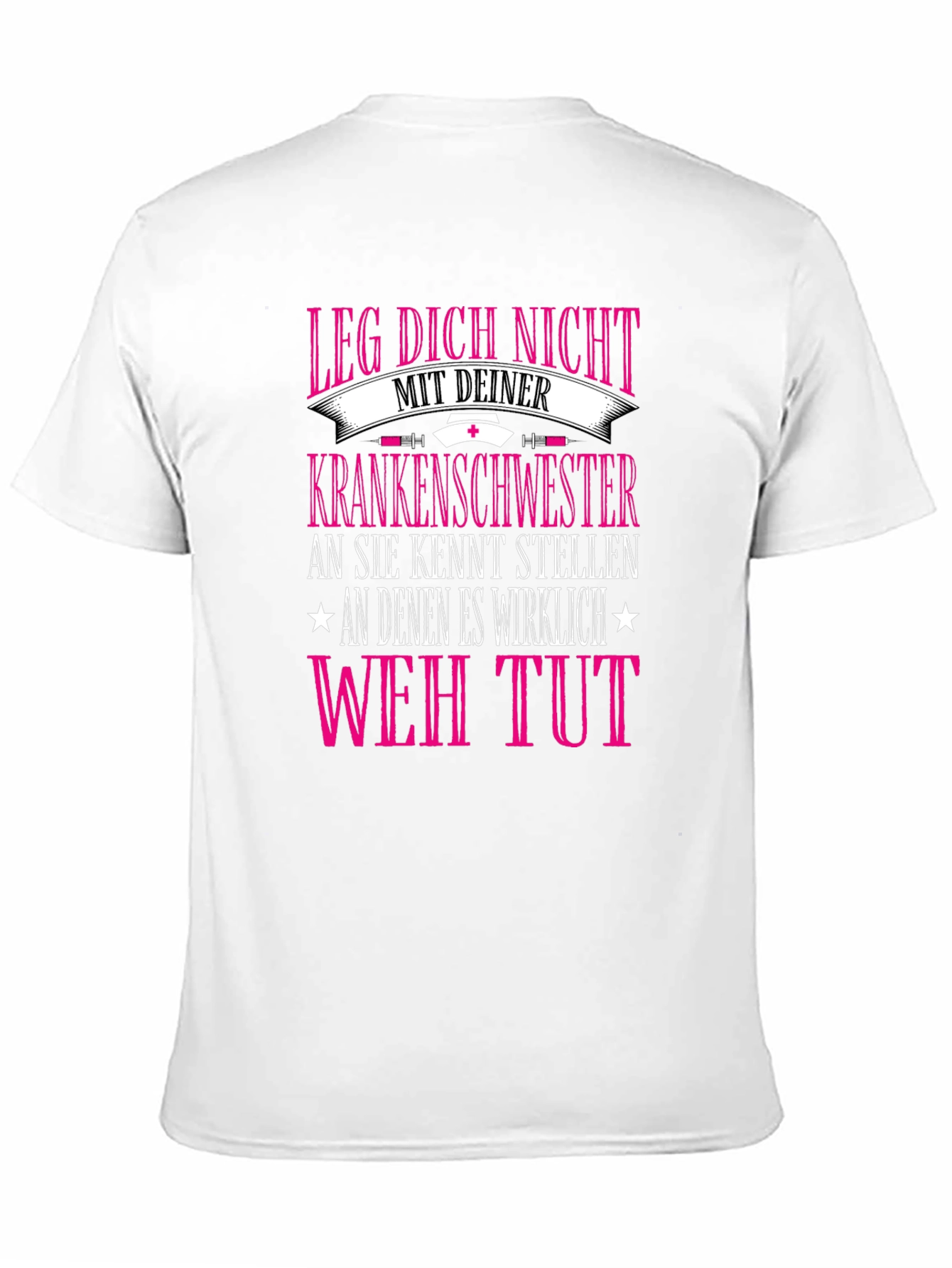 Black Nurse Warning T-Shirt - Leg Dich Nicht view 11