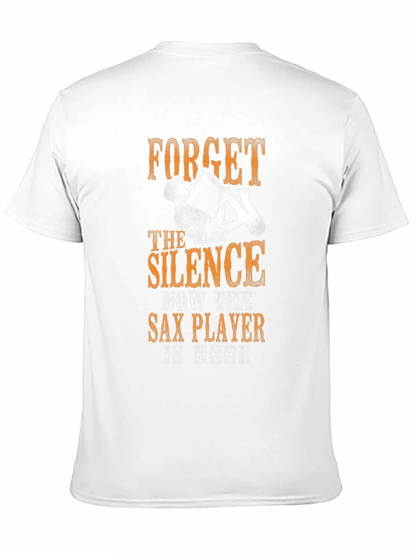 Black Forget The Silence Saxophone T-Shirt view 11