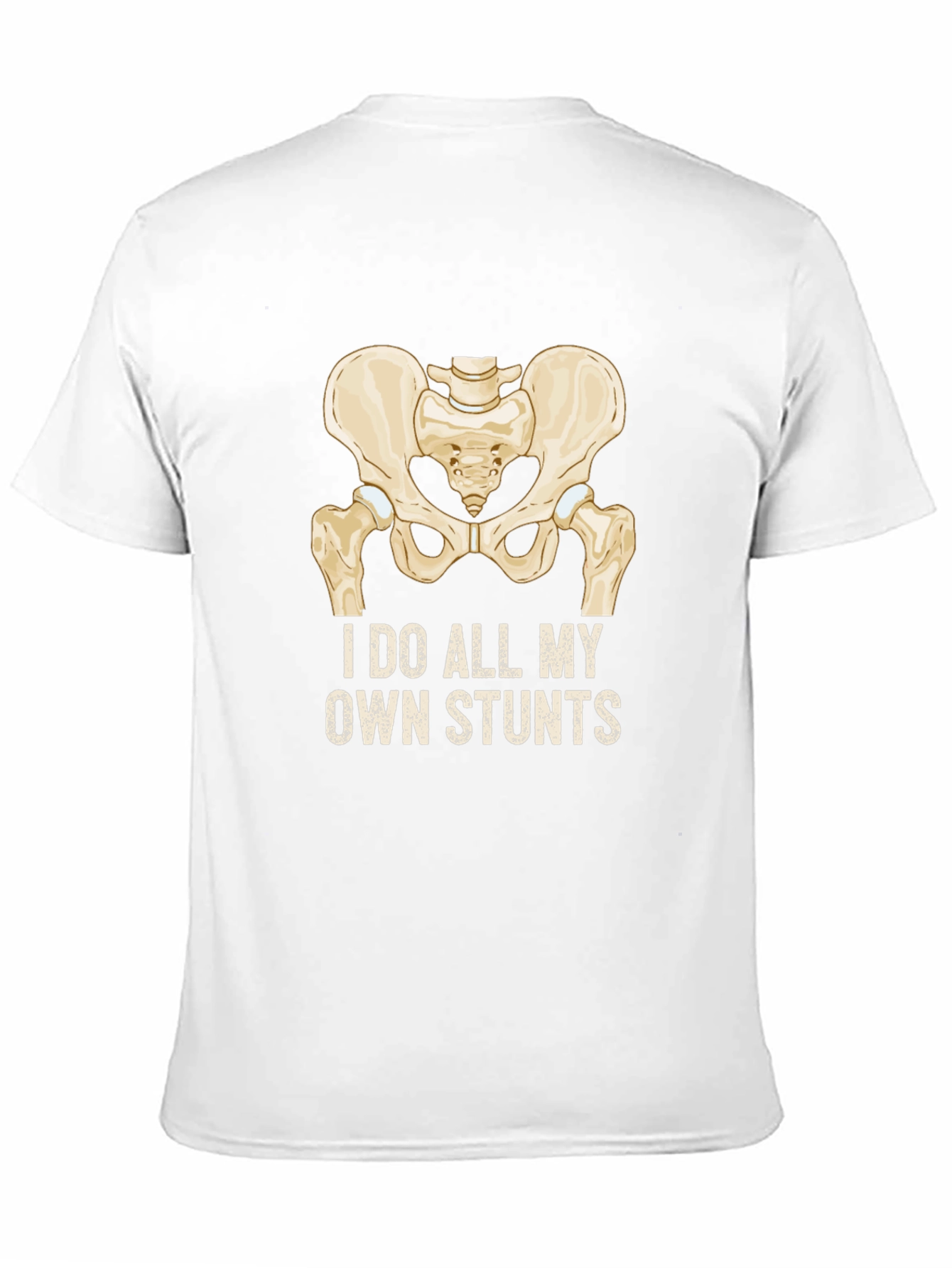 Black I Do All My Own Stunts T-Shirt - Humorous Broken Hip Design view 11