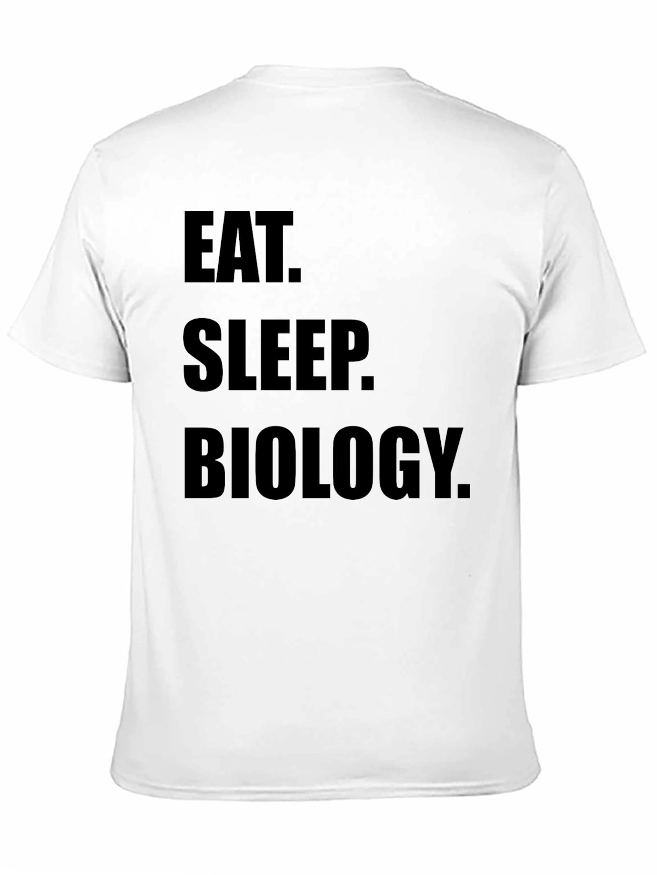 Black Eat Sleep Biology T-Shirt - Black Cotton Tee view 11