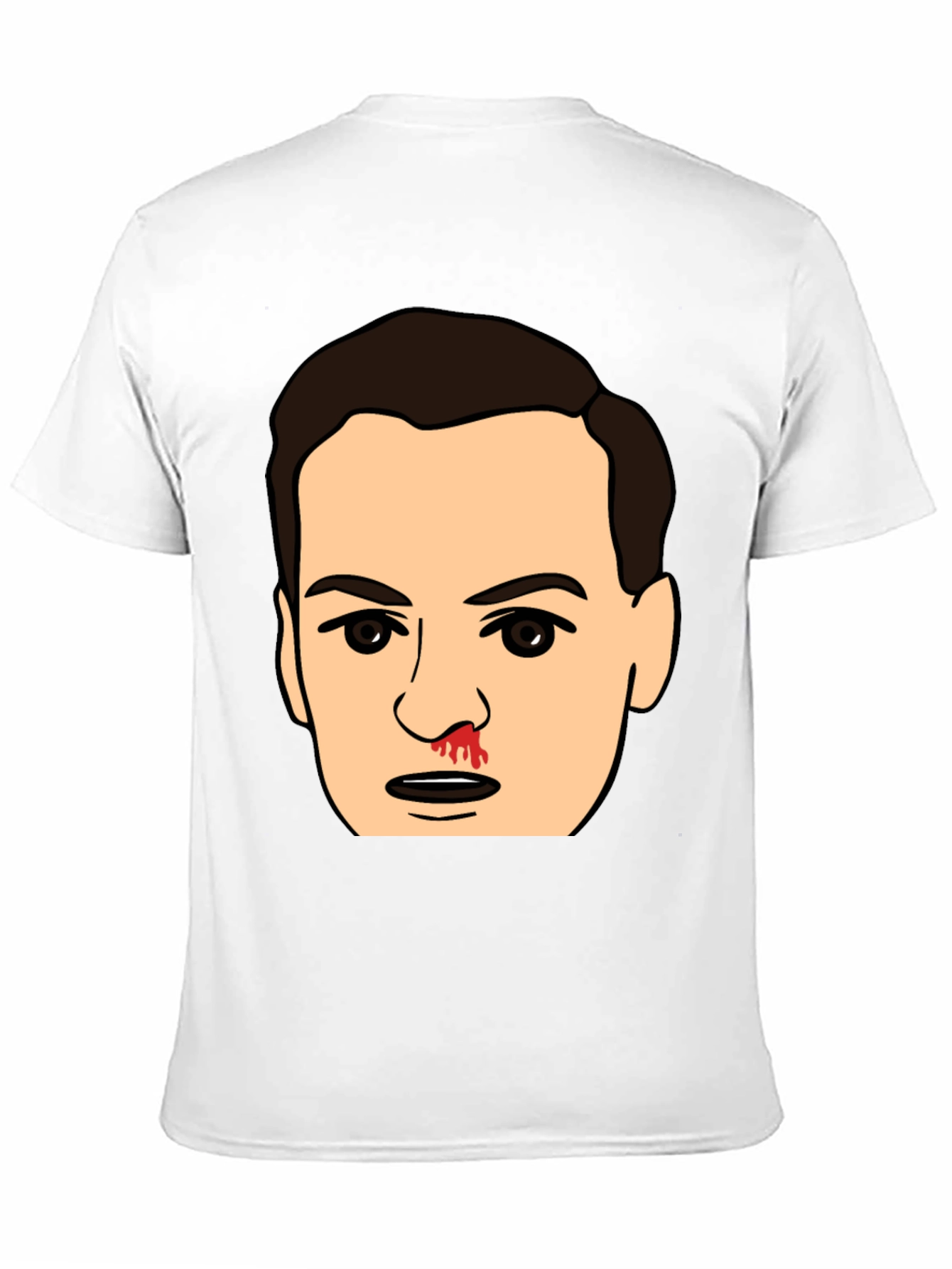Black Bloody Nose Cartoon Face Black T-Shirt view 11