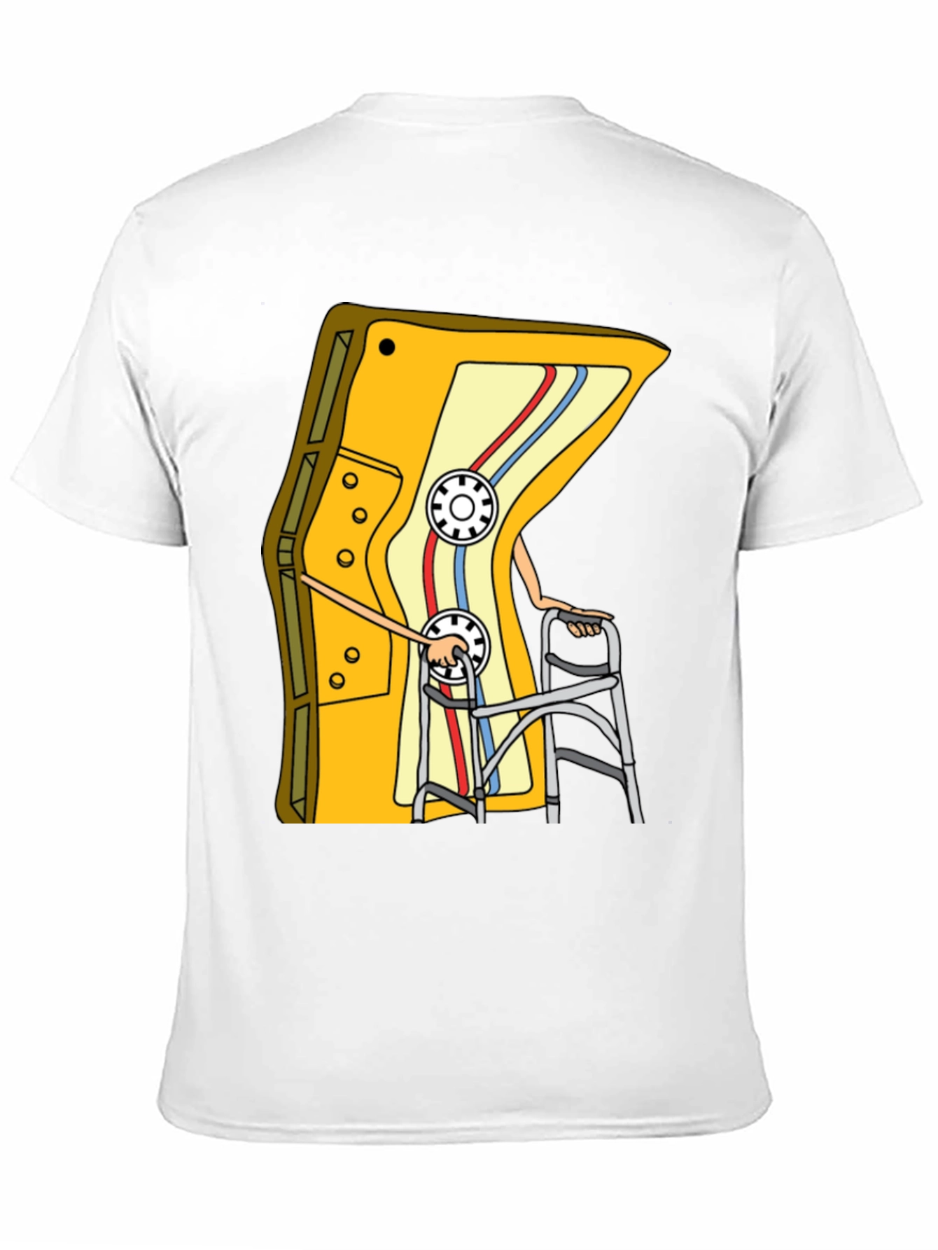 Black Cassette Tape Walker Graphic Tee - Retro Style Shirt view 11