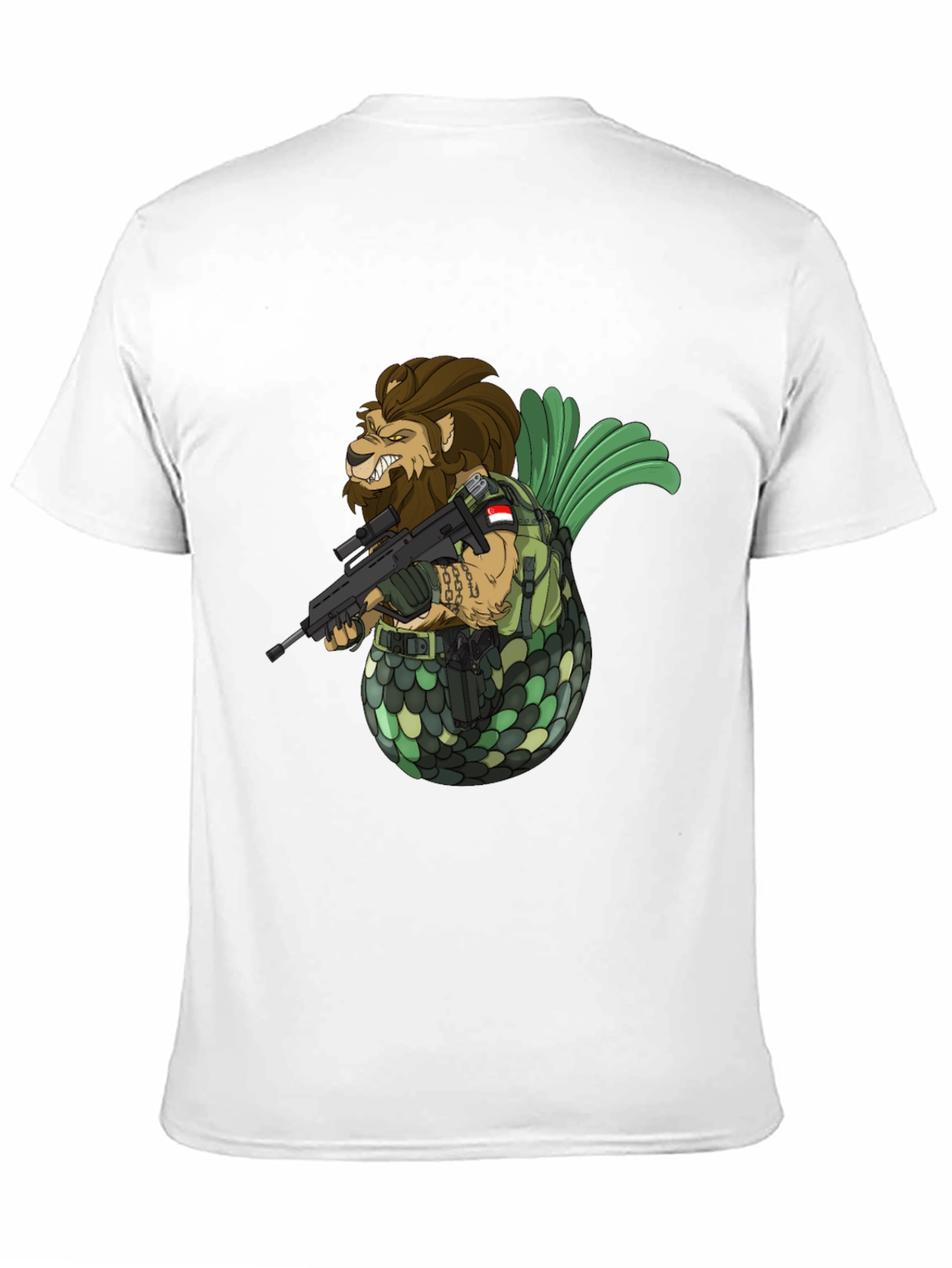 Black Lion Fish Camo T-Shirt view 11