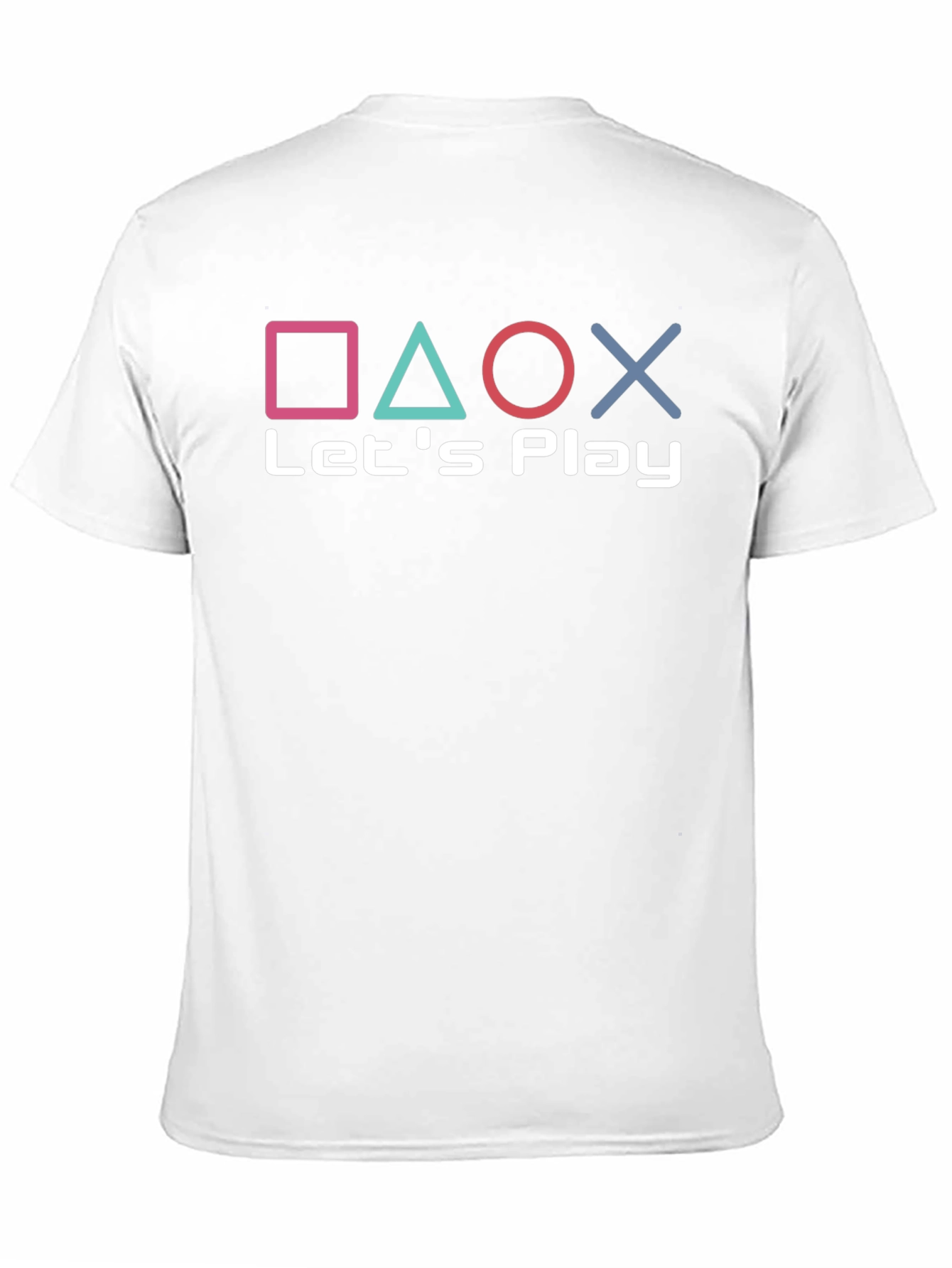 Black Let's Play Gaming Tee - Playstation Inspired Design view 11