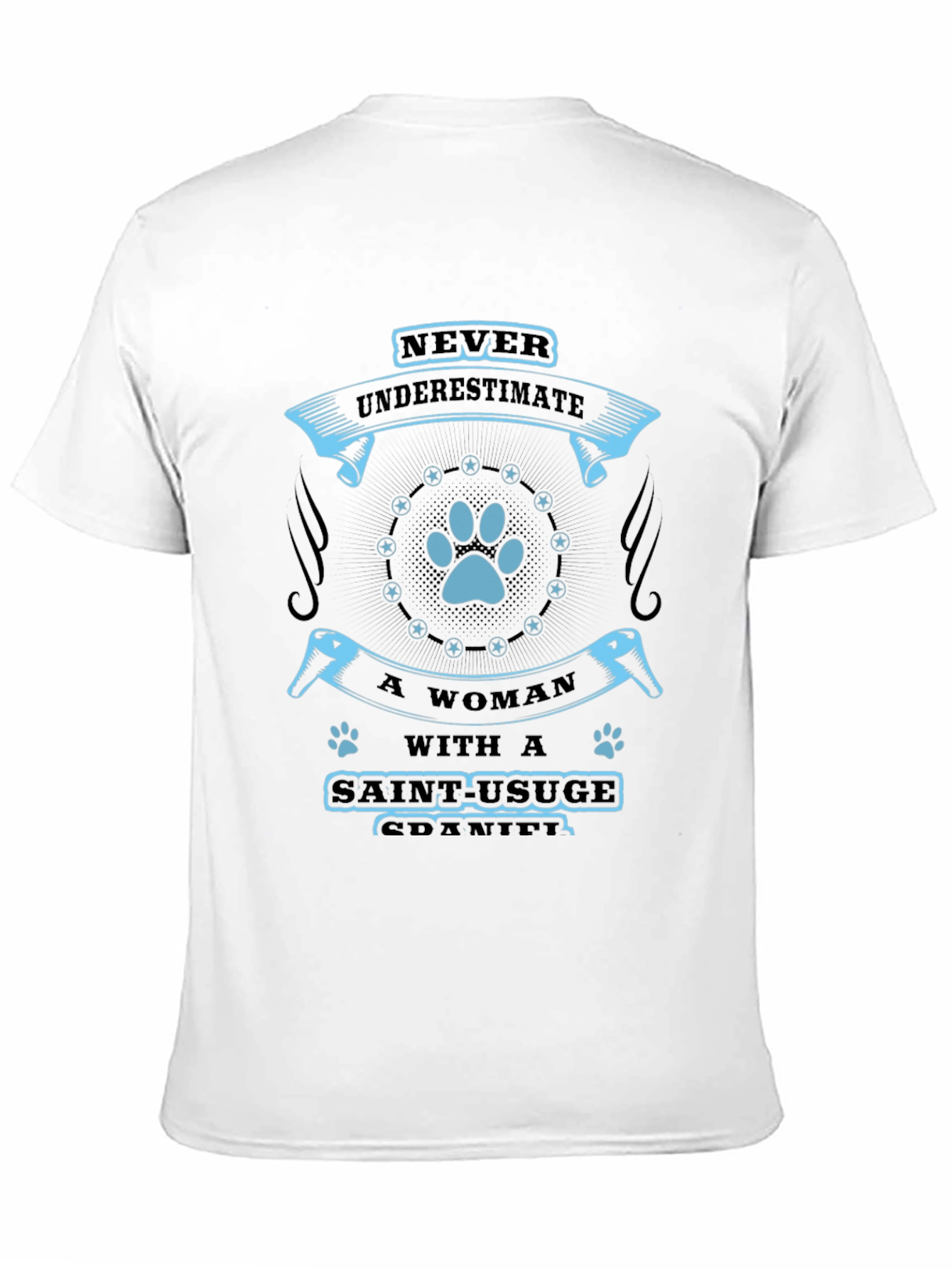 Black Saint-Usuge Spaniel Women's T-Shirt view 11