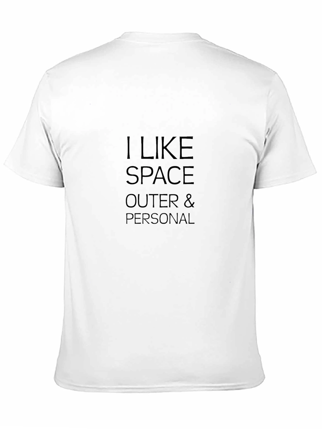 Black I Like Space T-Shirt - Outer & Personal Black Tee view 11