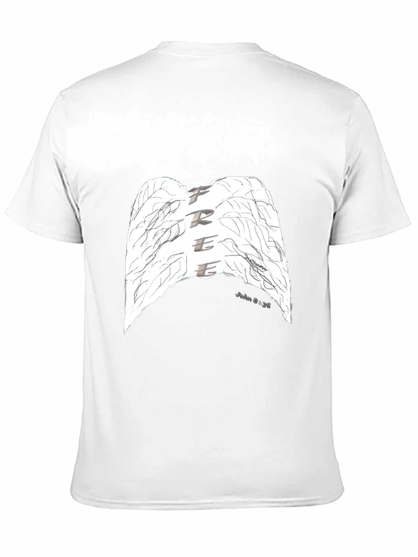 Black Free Wings Graphic T-Shirt - Black view 11