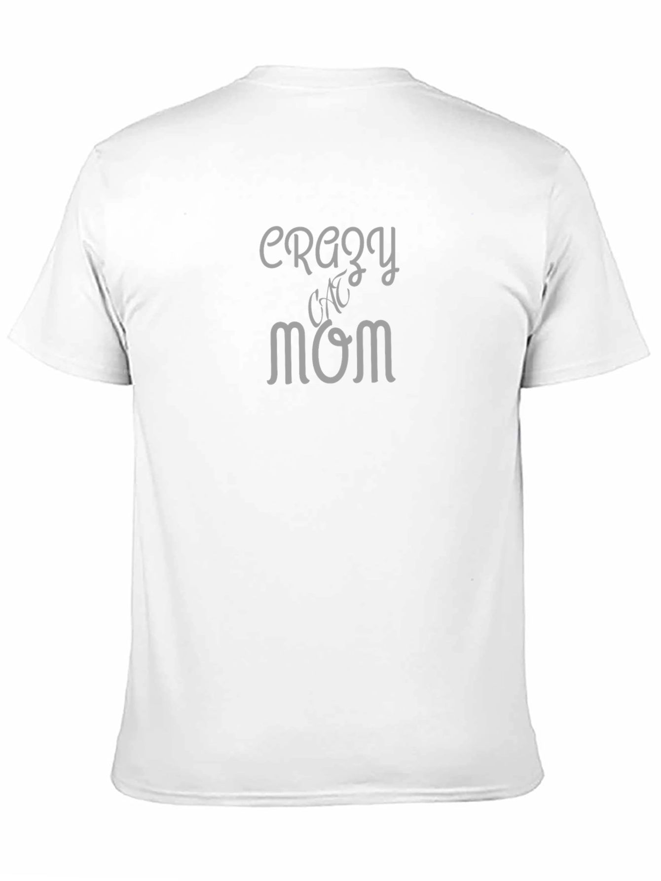 Black Crazy Cat Mom Tee - Black Cotton T-Shirt view 11