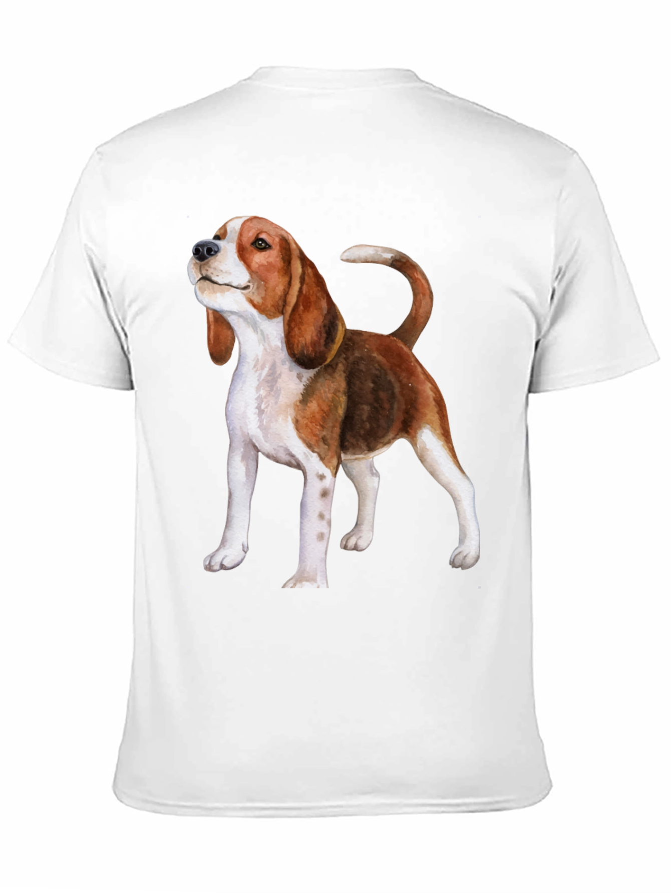Black Beagle Dog Graphic Print Black T-Shirt view 11