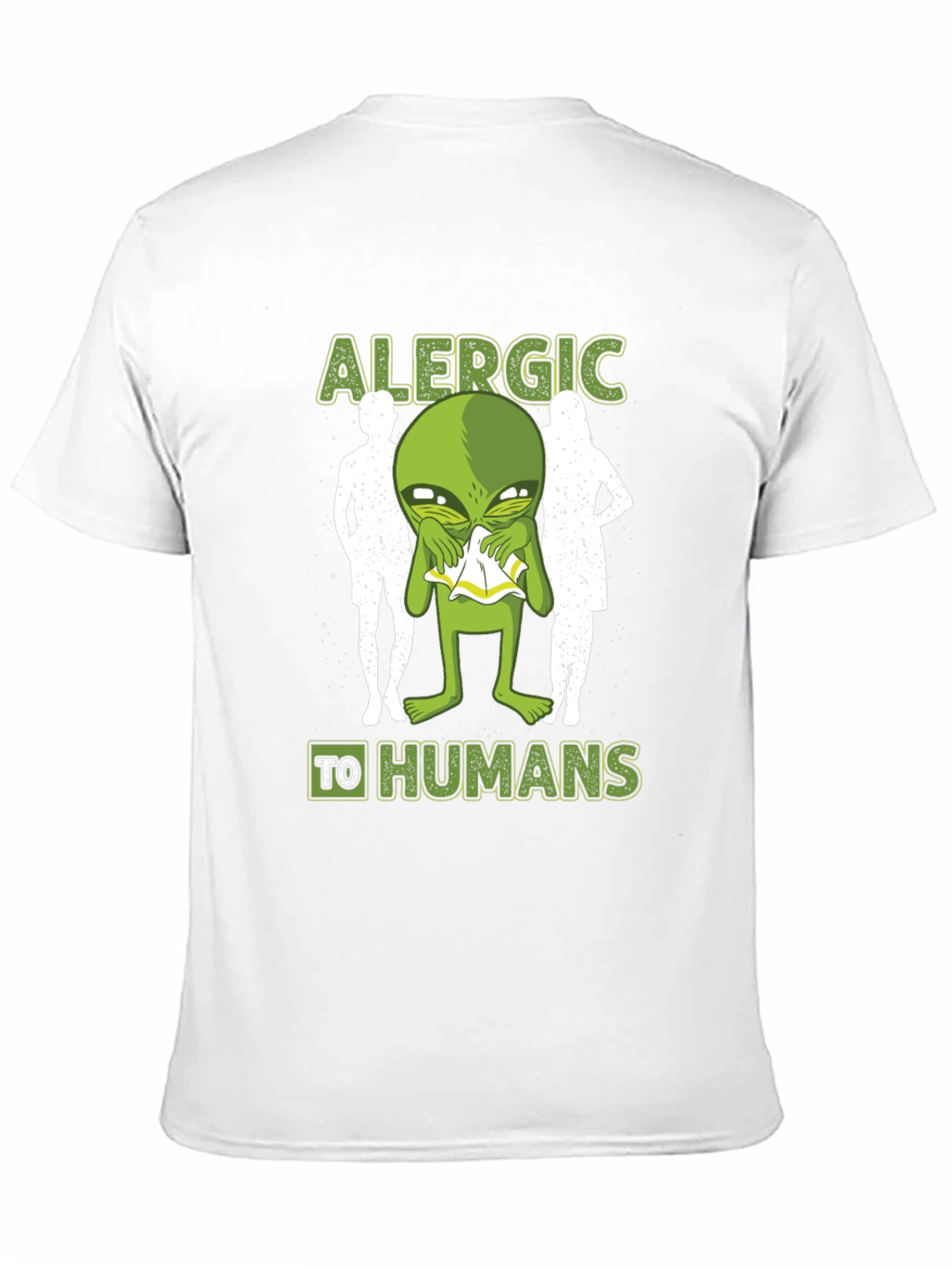 Allergic to Humans Alien Graphic Tee - 11