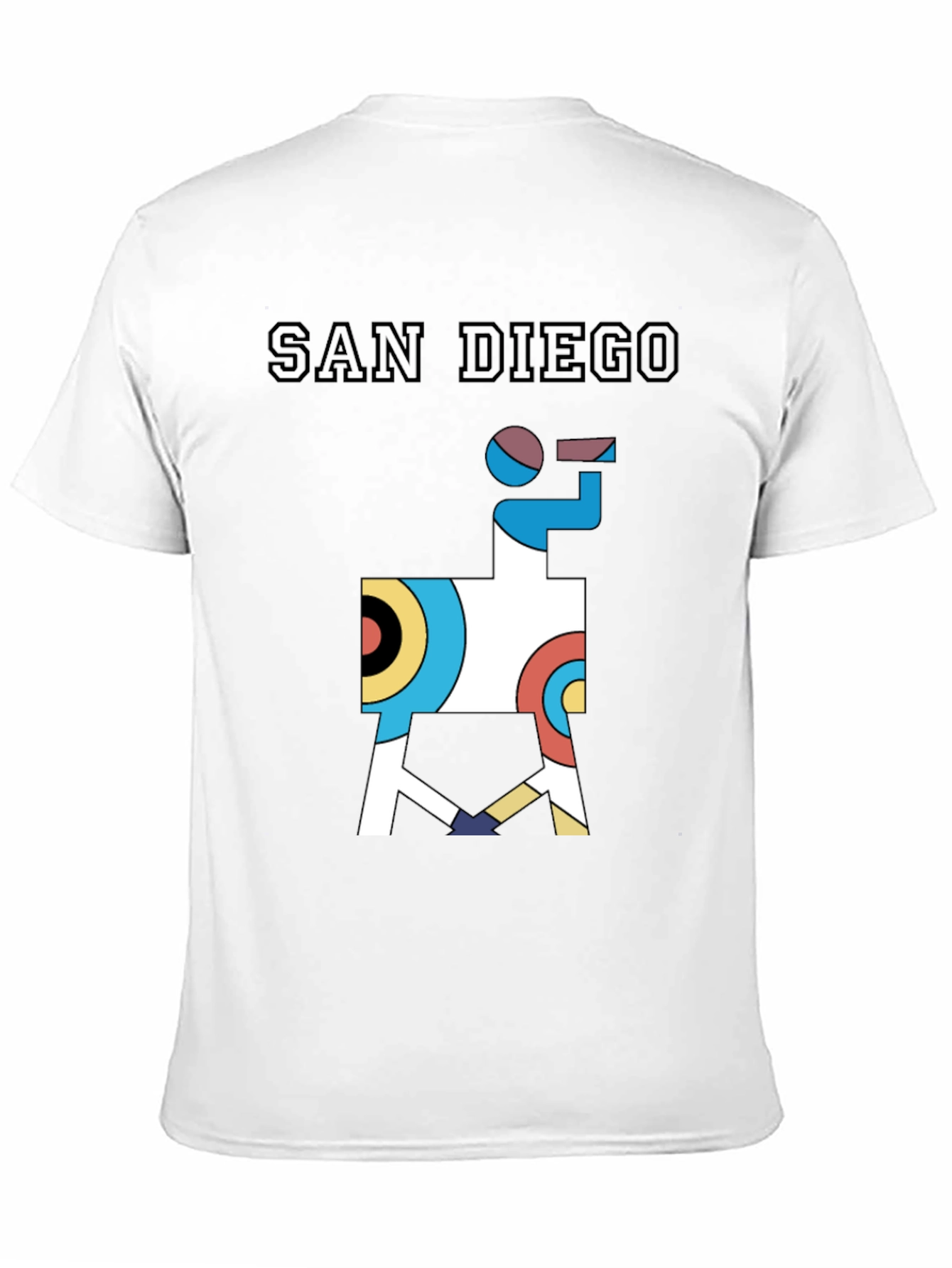 Black San Diego Graphic Tee - Abstract Geometric Llama Shirt view 11