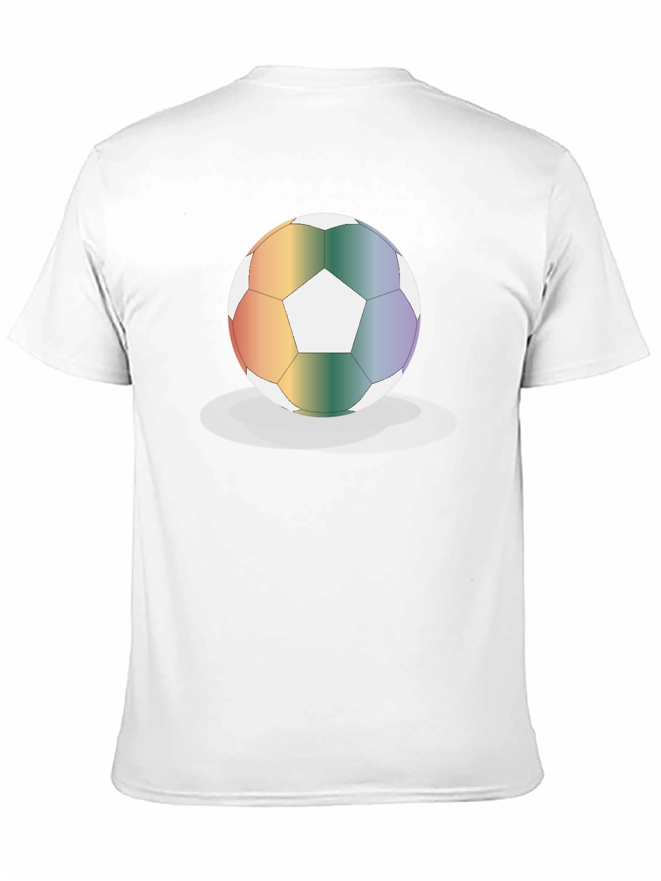 Black Rainbow Soccer Ball Graphic Tee - Stylish & Unique view 11