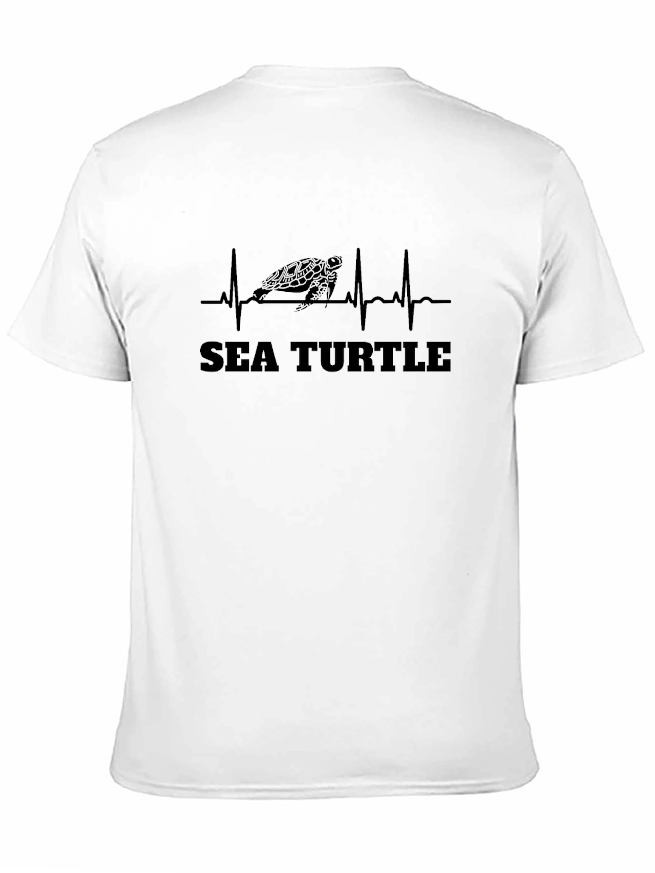 Black Sea Turtle Heartbeat T-Shirt view 11