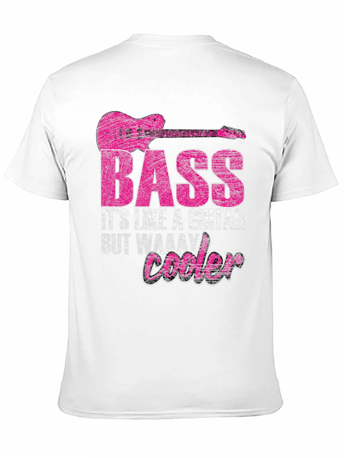 Black Bass Guitar T-Shirt - It's Like a Guitar, But Cooler! view 11