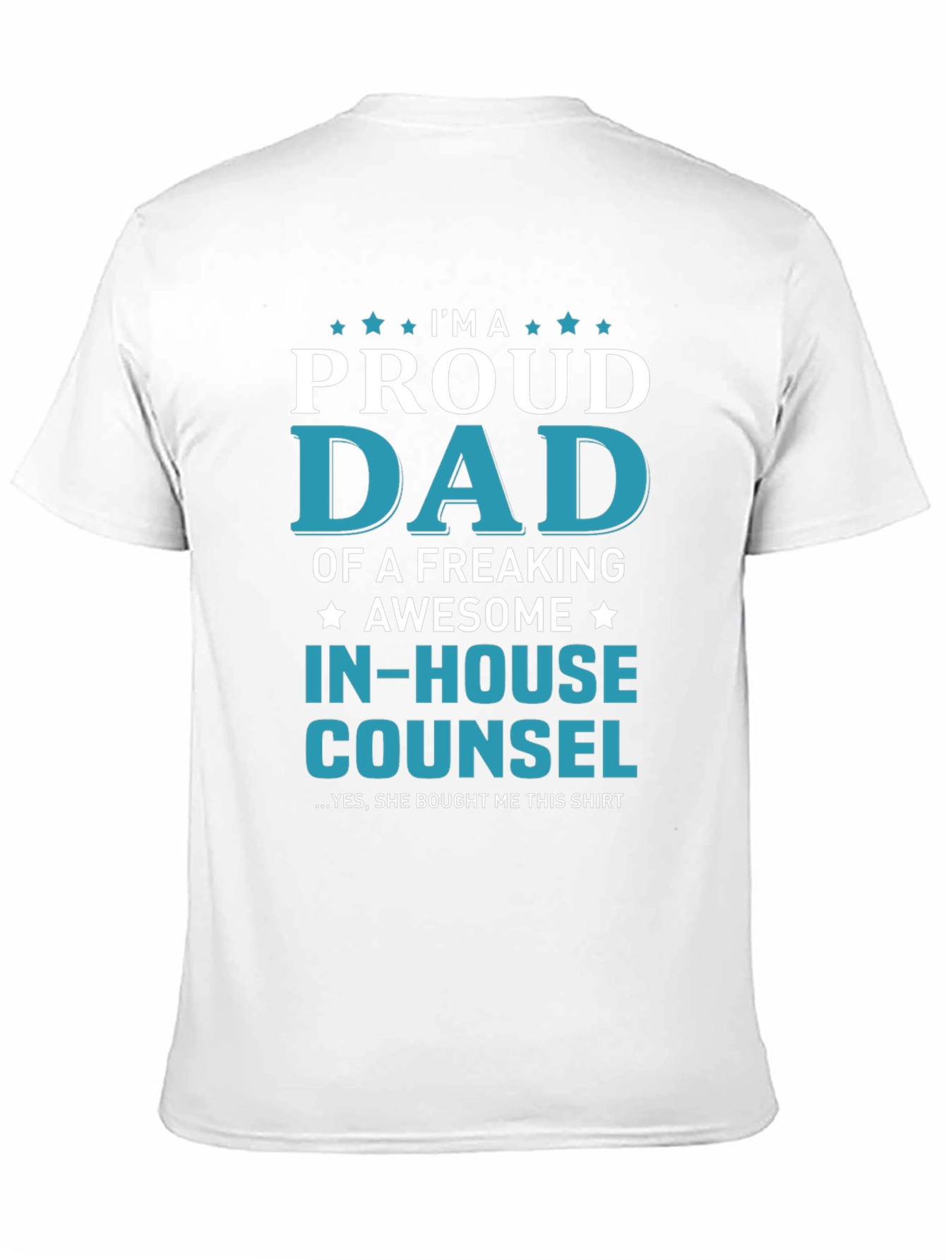 Black Proud Dad In-House Counsel Graphic T-Shirt view 11