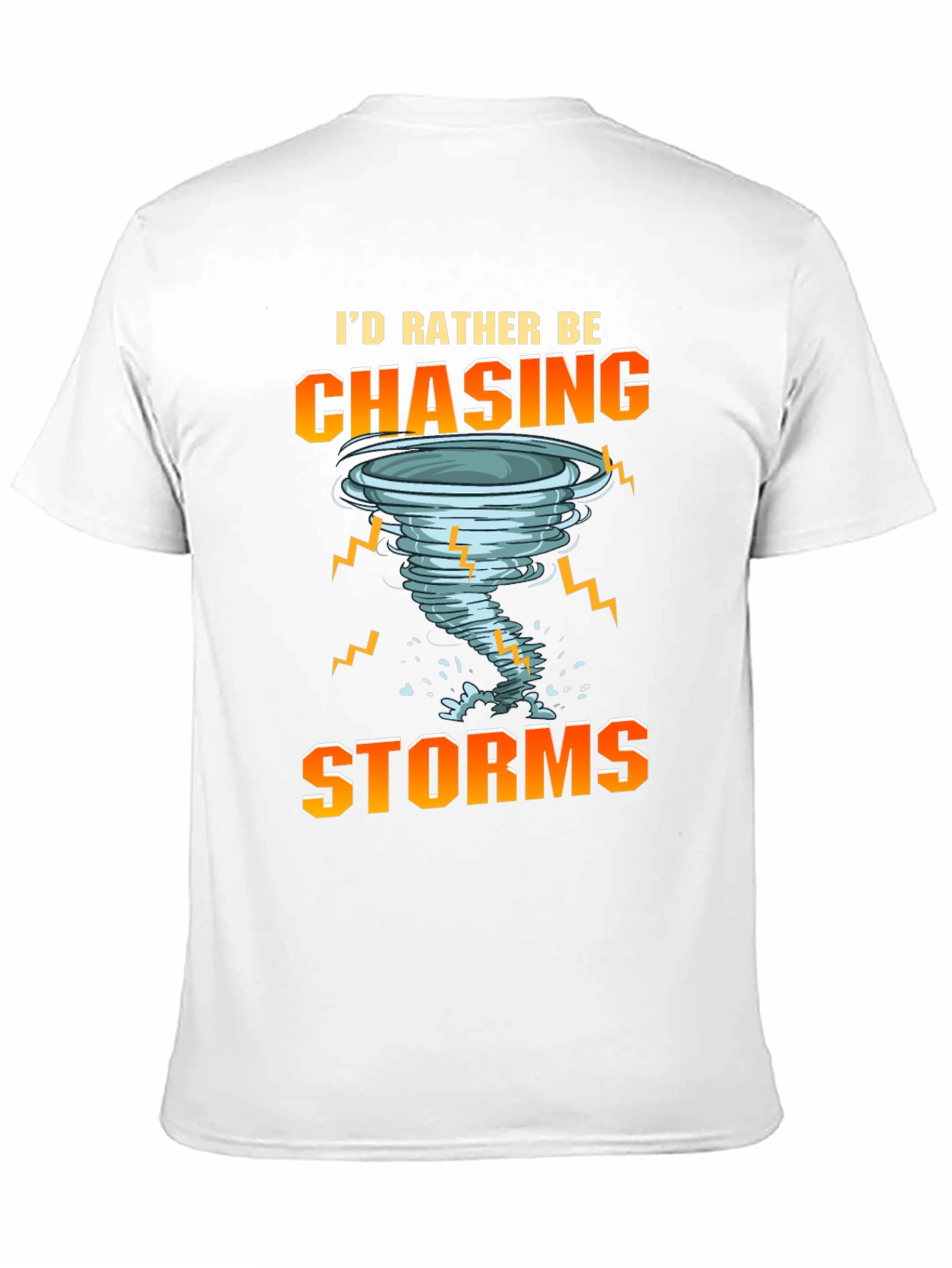 Black Storm Chaser T-Shirt: I'd Rather Be Chasing Storms view 11