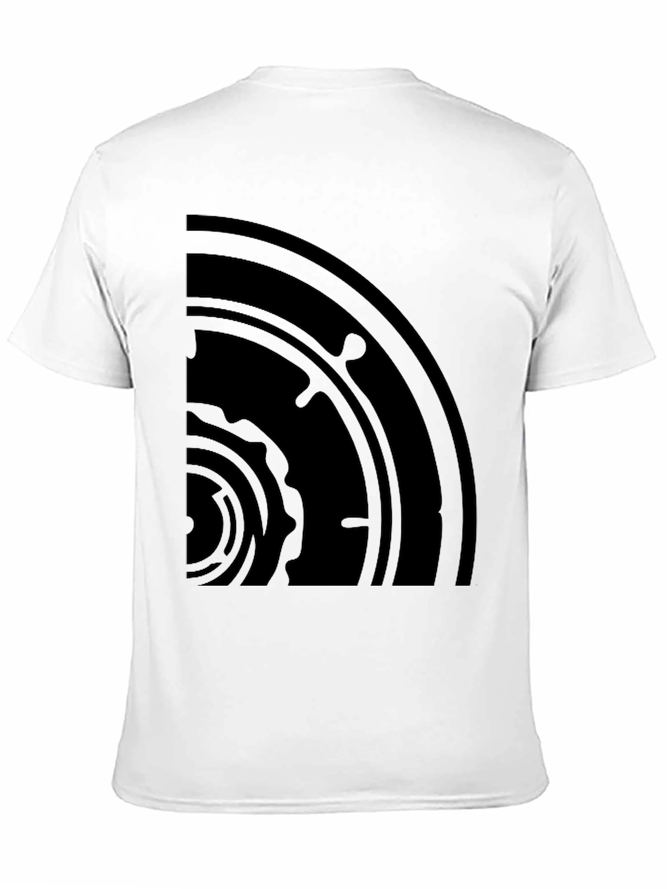 Black Abstract Graphic Black T-Shirt view 11
