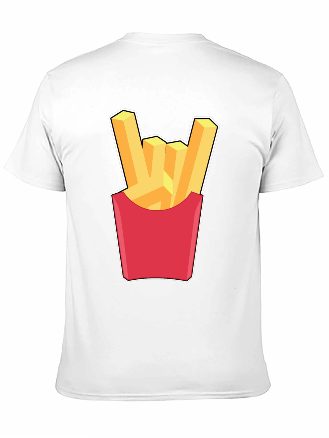 Black French Fries Rock On Graphic T-Shirt - Black view 11