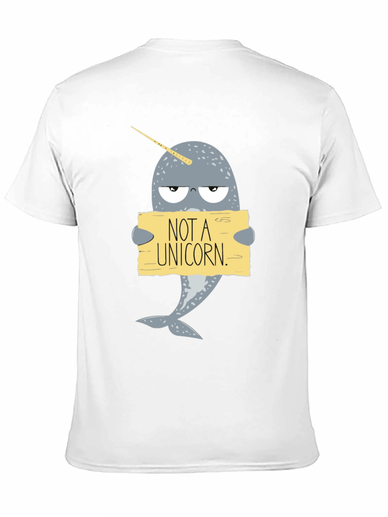 Black Funny Narwhal T-Shirt - Not A Unicorn! view 11