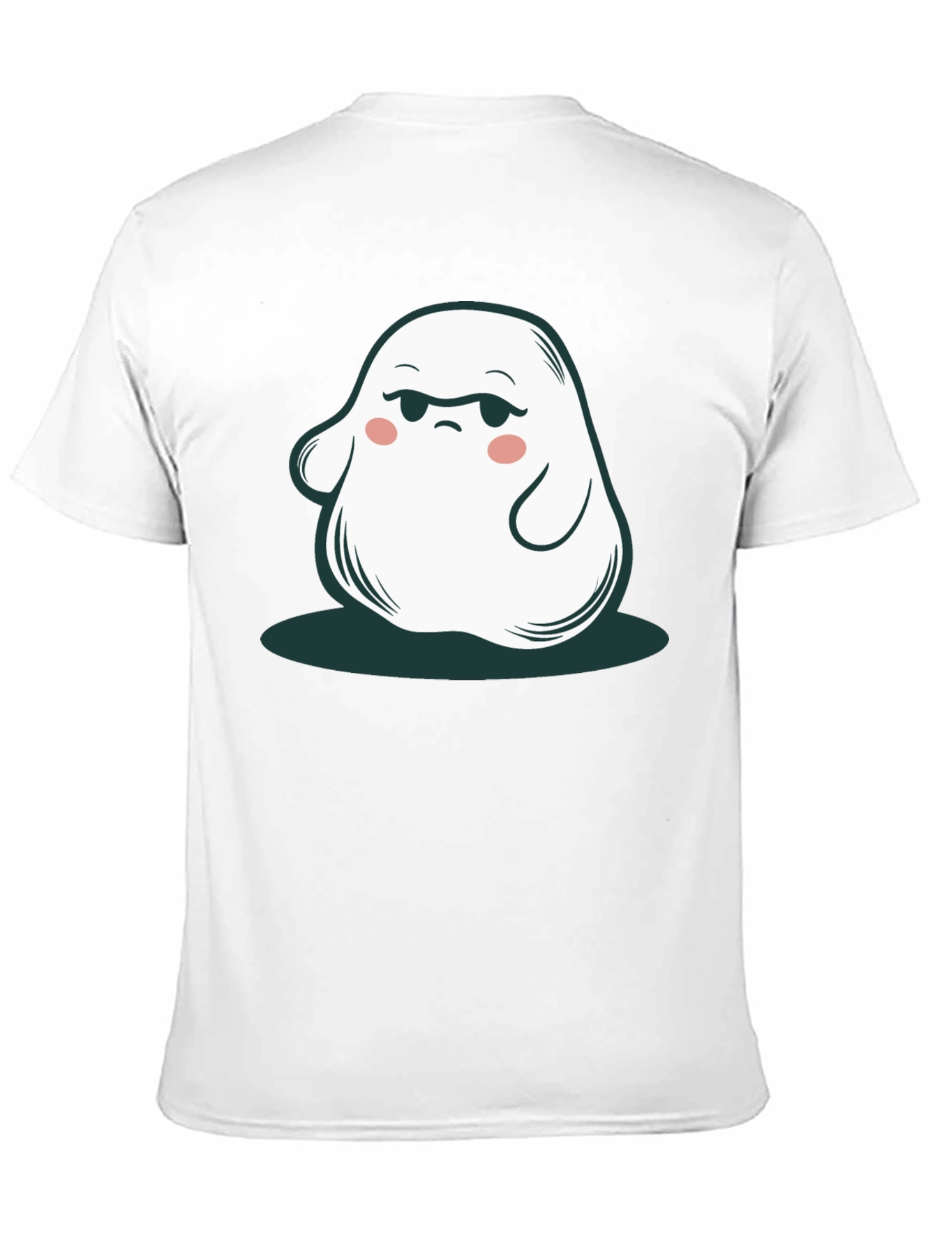 Black Funny Ghost Graphic Tee - Cute Spooky Season Shirt view 11
