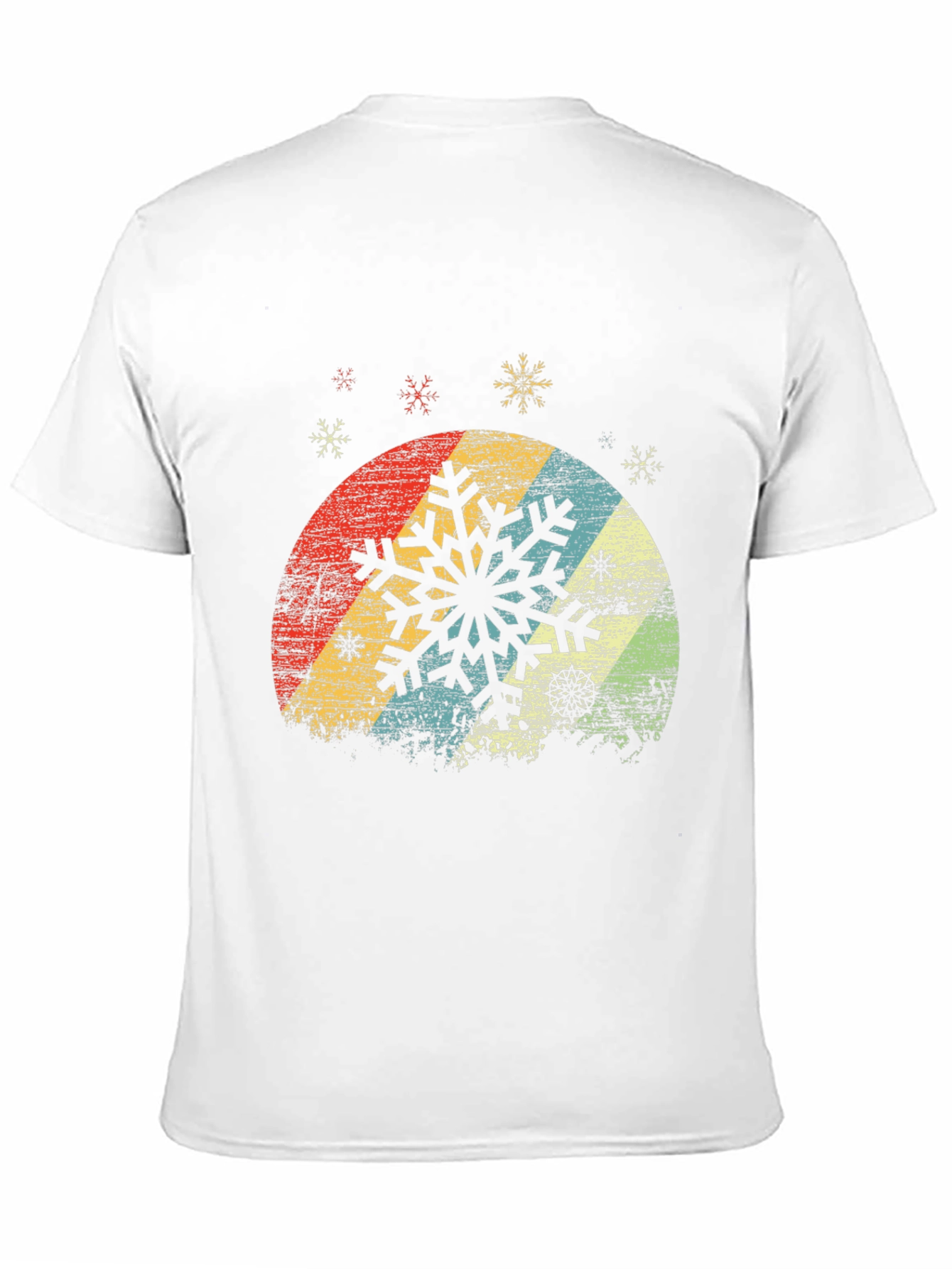 Black Retro Snowflake Graphic Tee - Vintage Winter Style view 11
