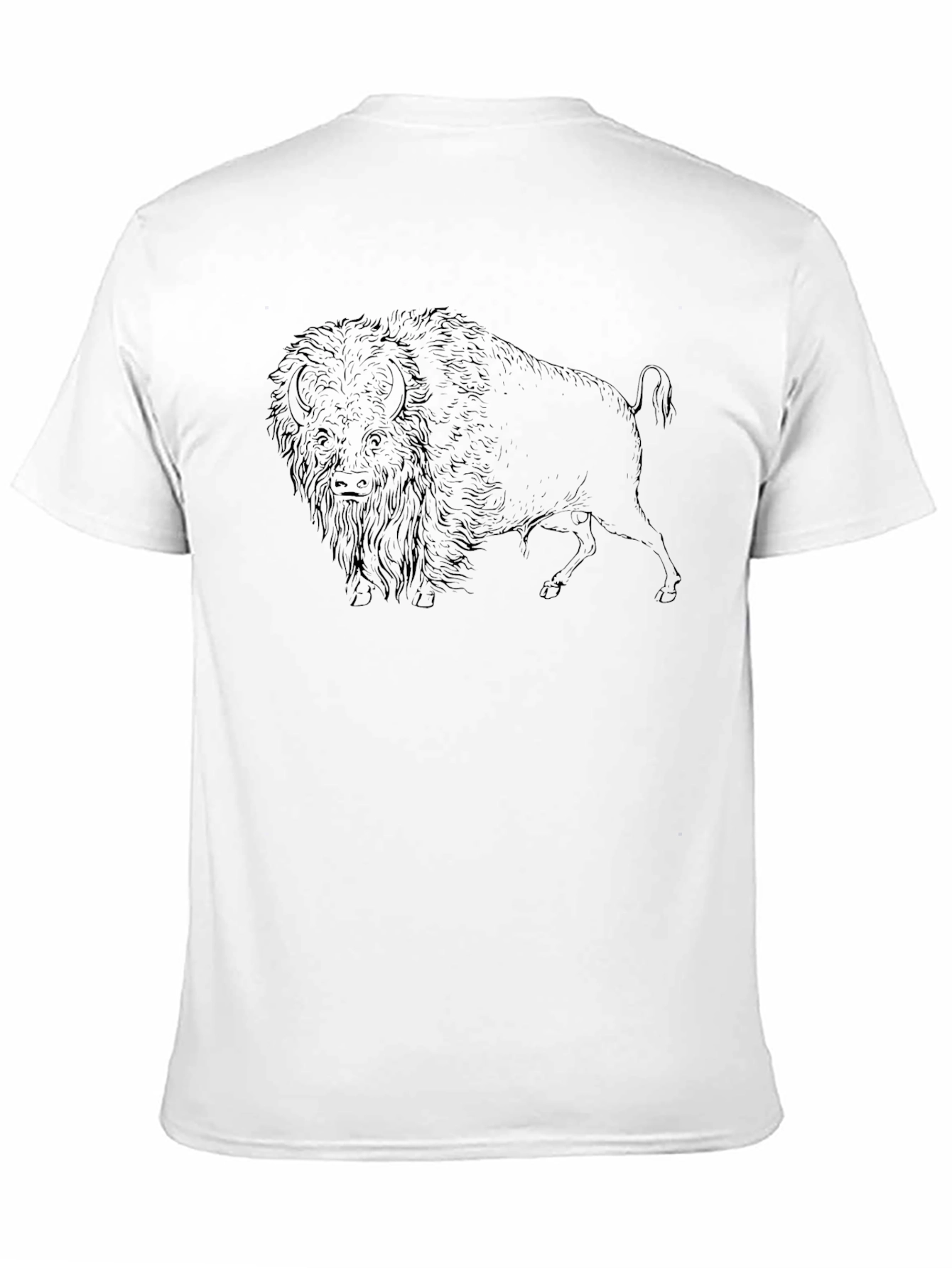 Black Bison Graphic Tee - Black Cotton T-Shirt view 11