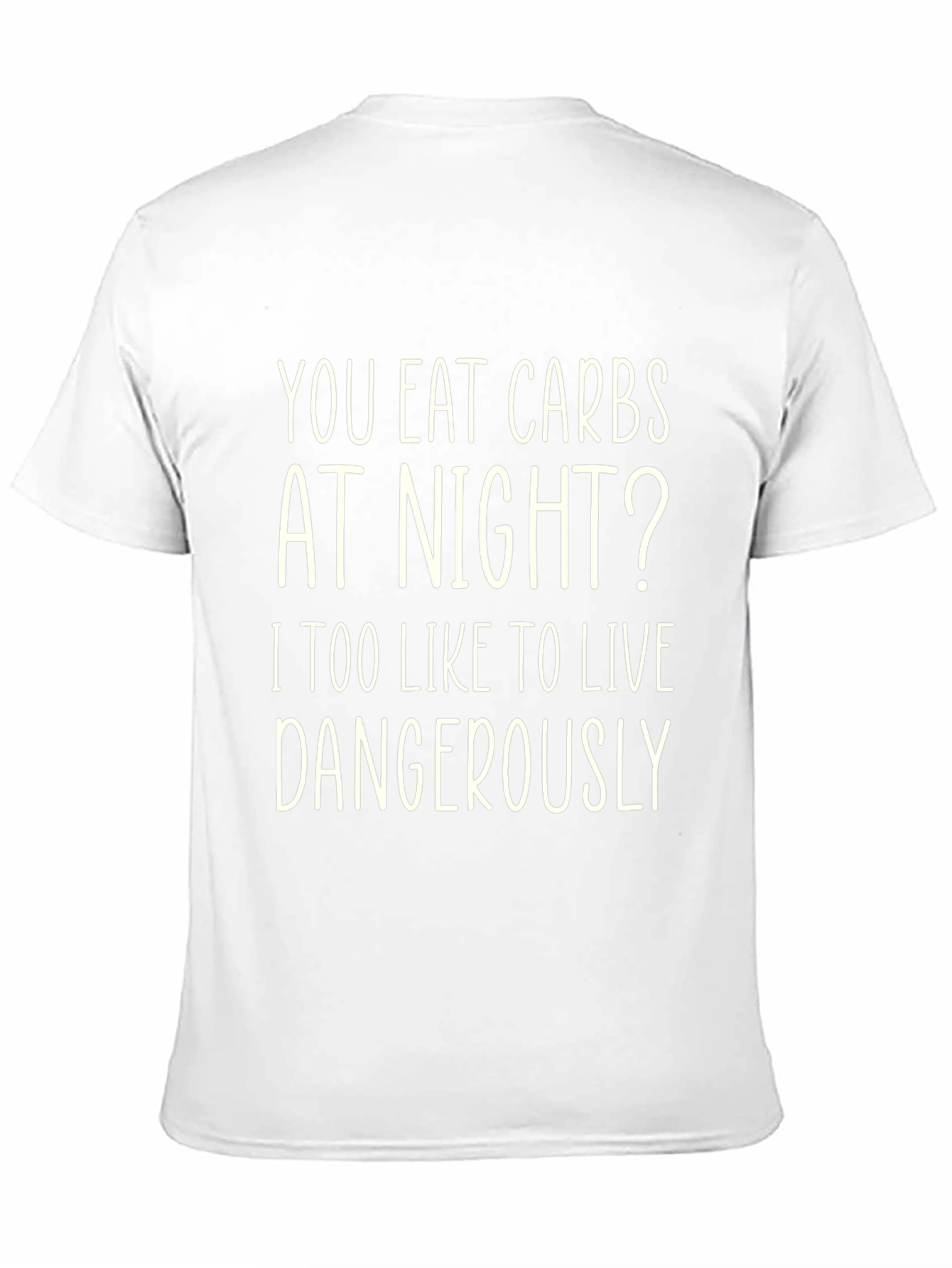Black Funny 'You Eat Carbs at Night?' Graphic T-Shirt view 11